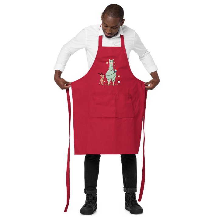 Festive Llama Christmas Apron product image (2)