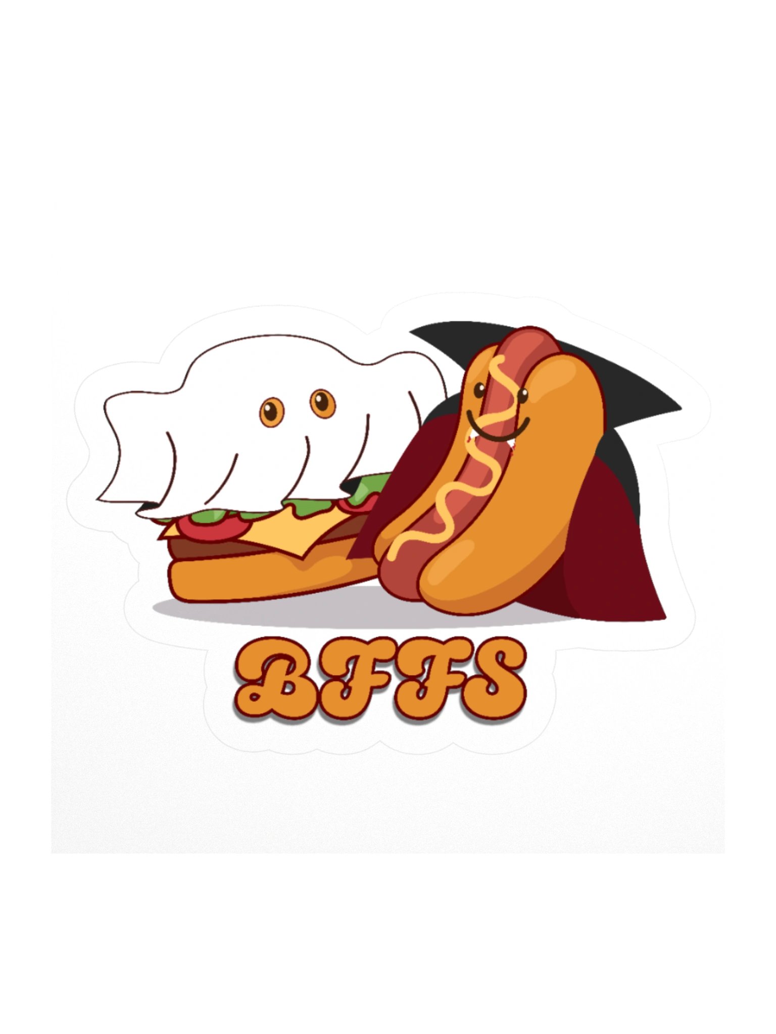 Halloween BFFS Stickers Hamburger and Hotdog product image (1)