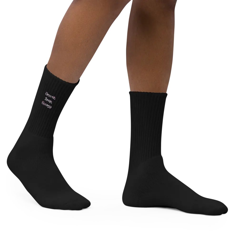 Smooth Brain Energy Embroidered Crew Socks product image (8)