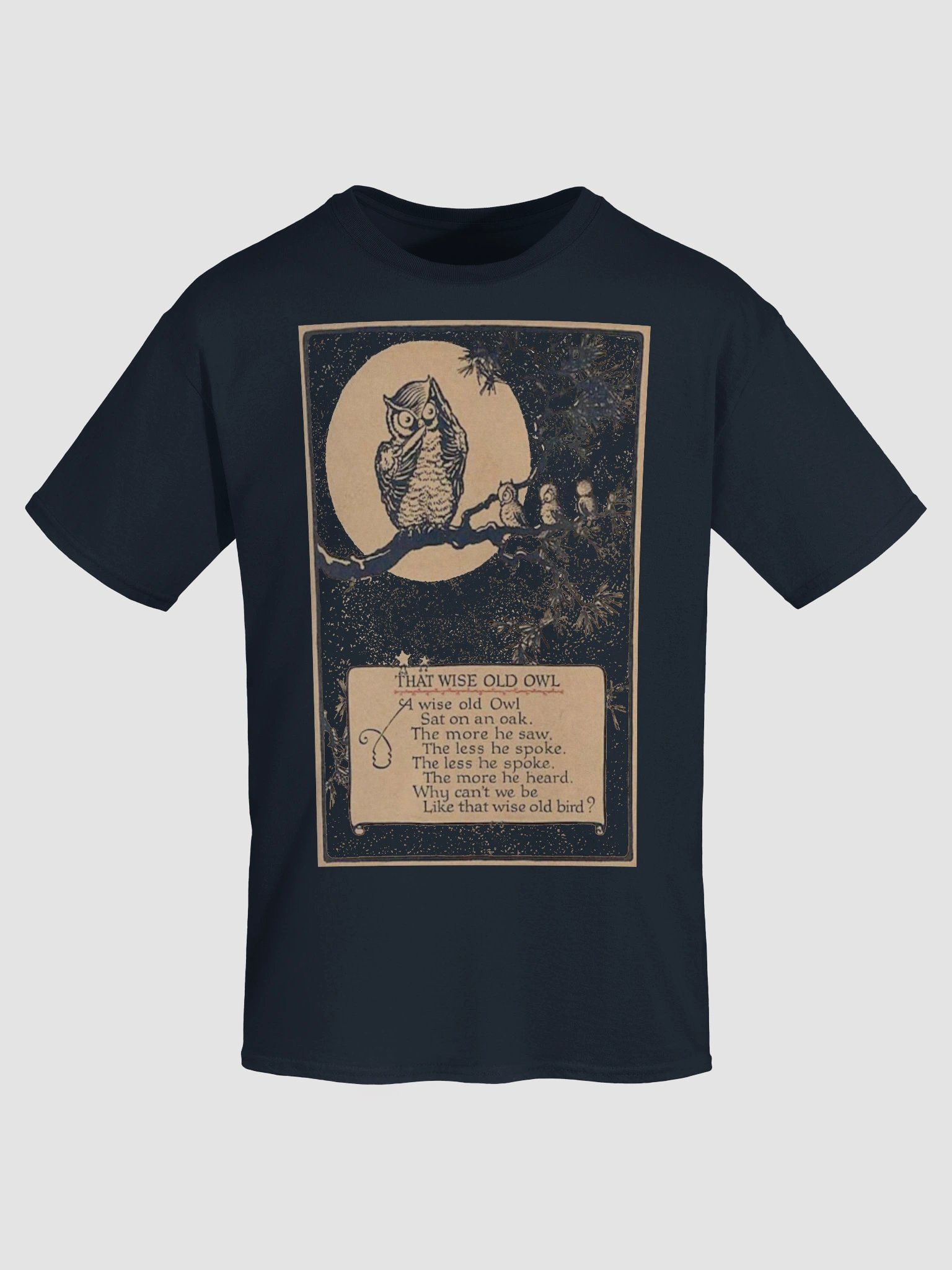 WISE OLD OWL Poem Unisex Cotton Heavyweight T-Shirt product image (45)