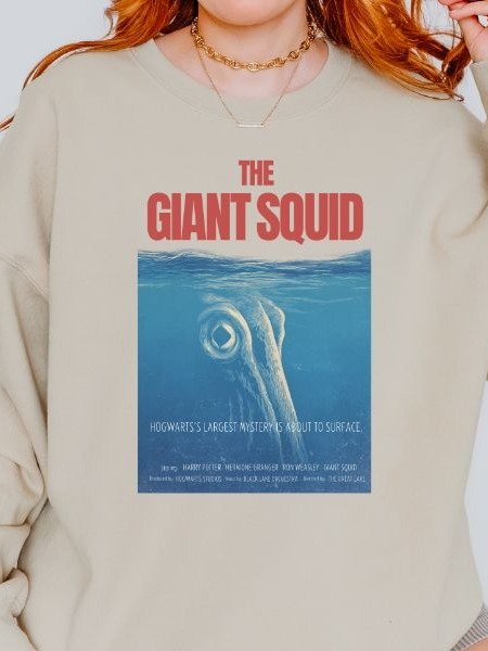 Giant Squid Parody Funny Retro Fall Sweatshirt product image (10)