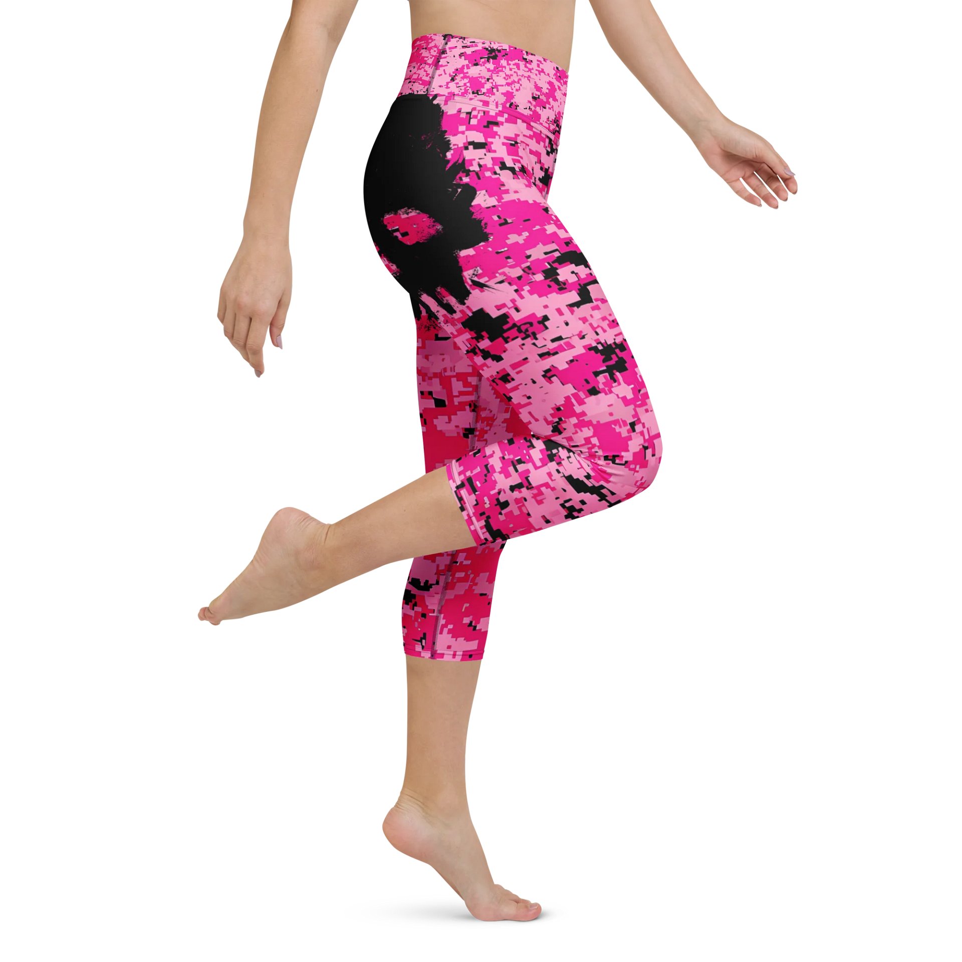90s Iconic All-Over Print Yoga Capri Leggings product image (1)