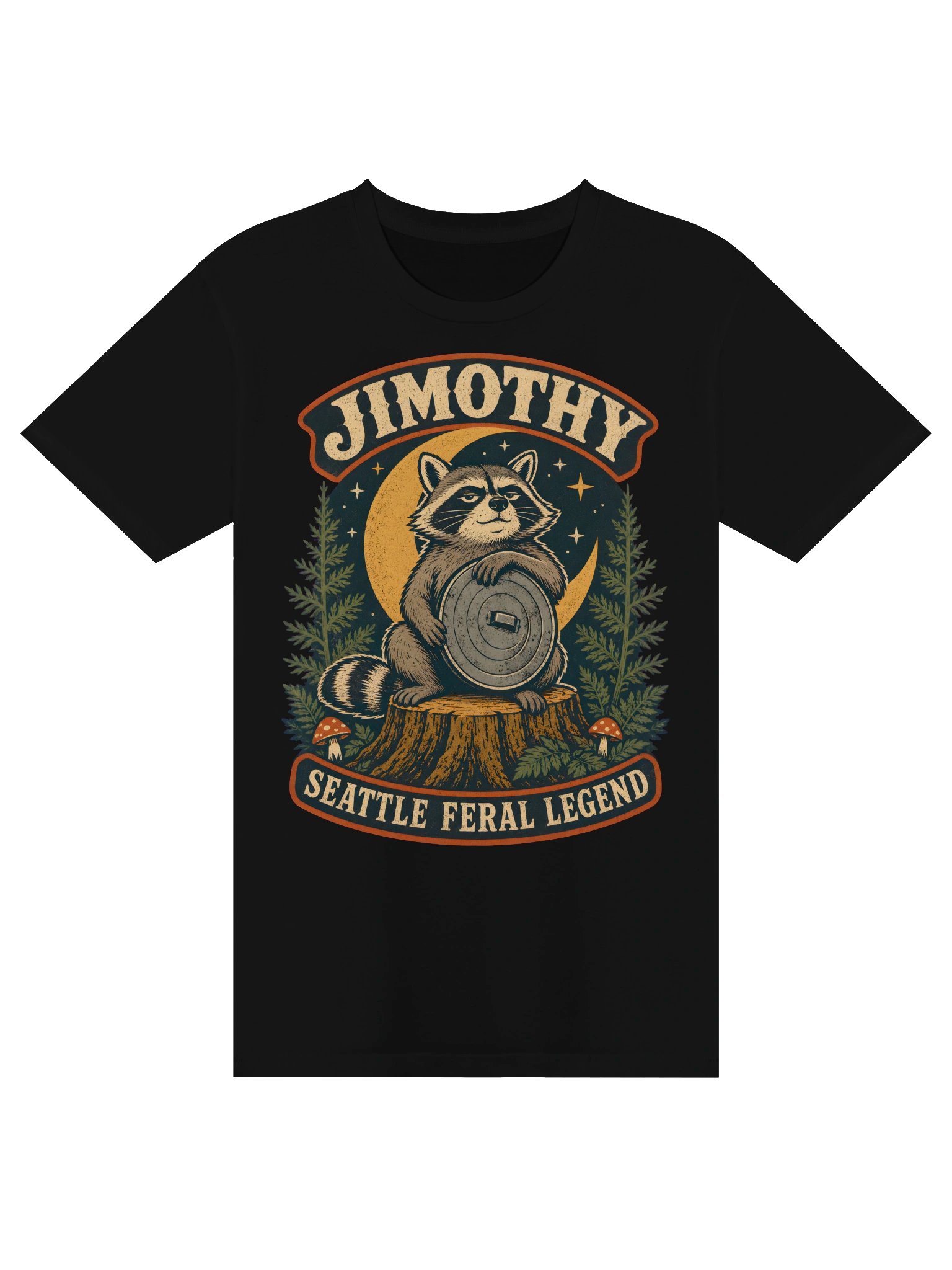 Timothy - Vintage Retro Octopus & Moon Graphic T-Shirt product image (5)