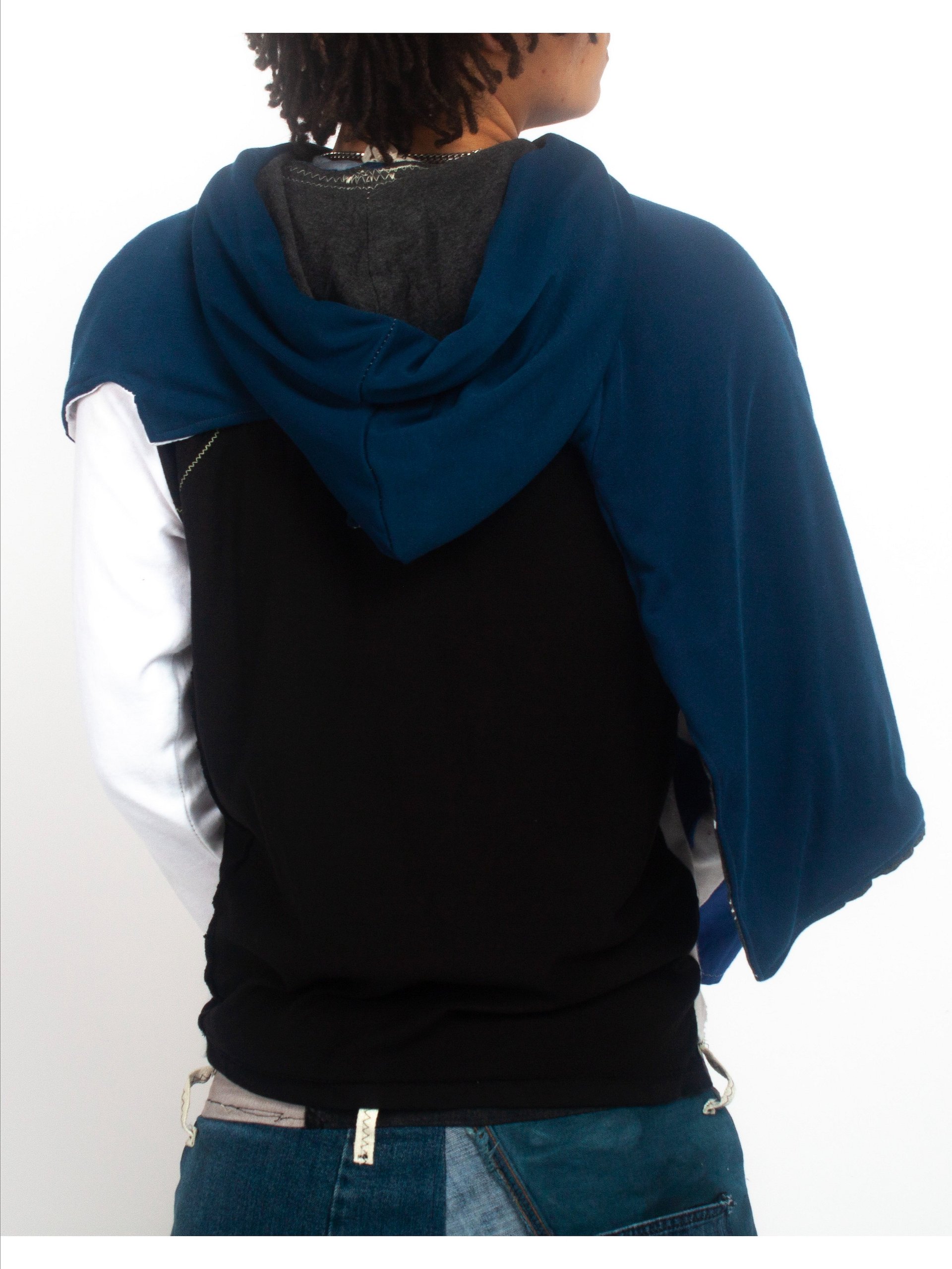 CAPE SIDE HOODIE - BLUE product image (3)