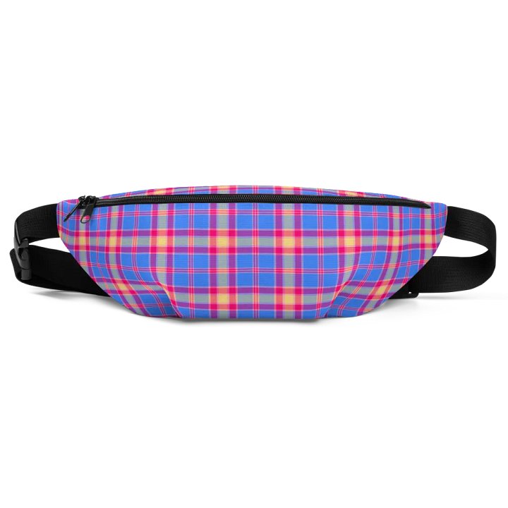 Bright Blue, Hot Pink, and Yellow Plaid Fanny Pack product image (2)