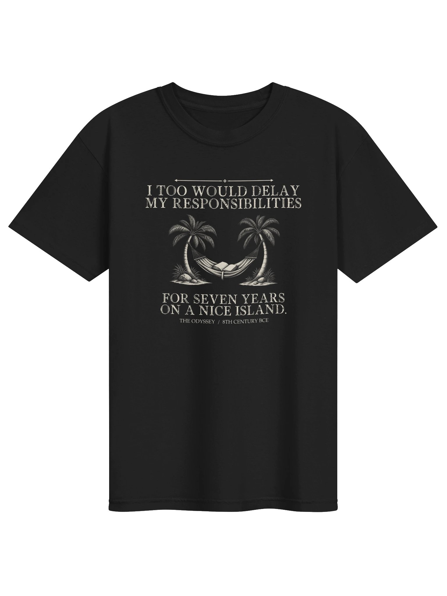 Delay Responsibilities Island -- The Odyssey Tee (Dark) product image (1)