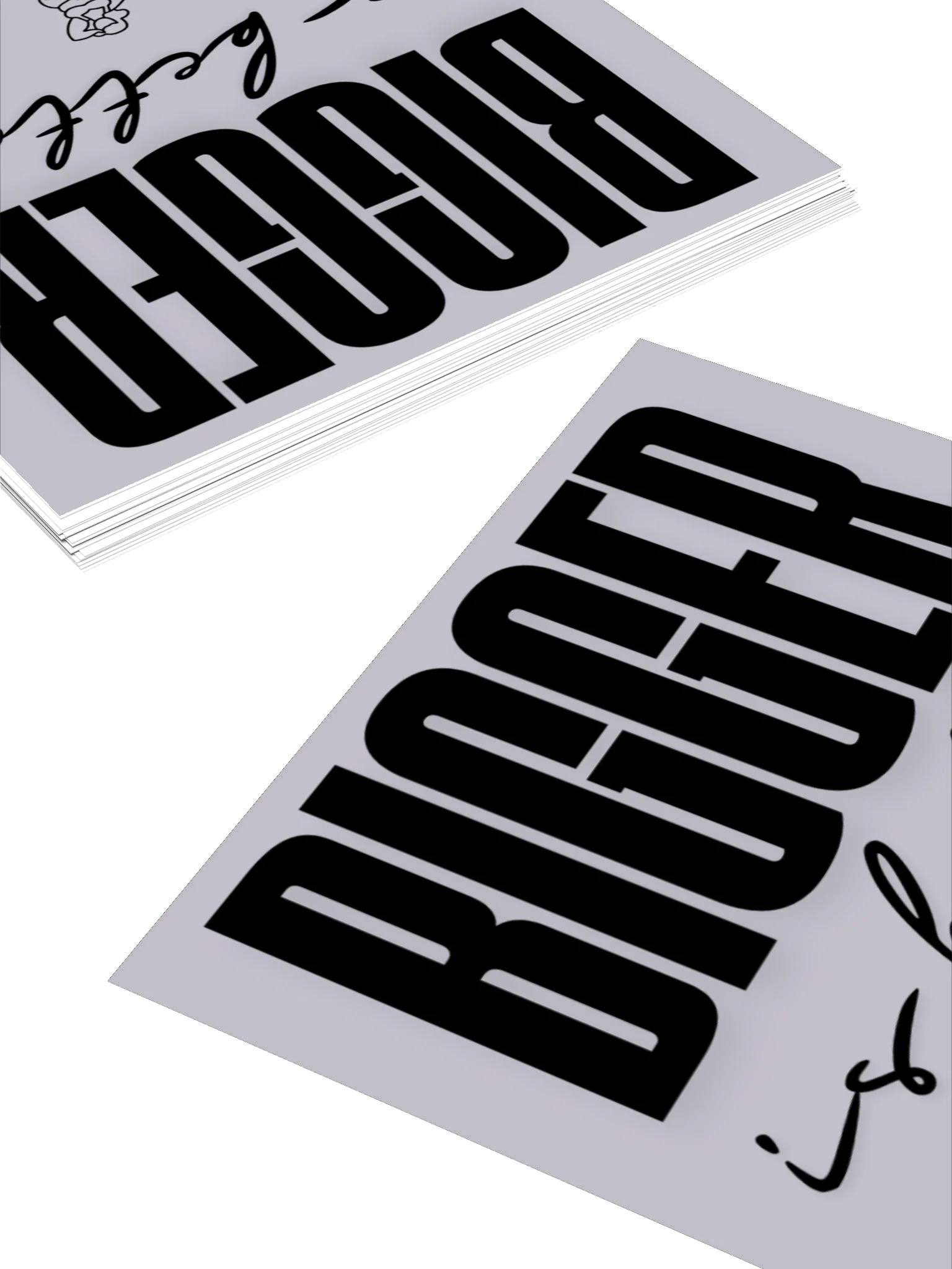 BIGGER is better Kiss Cut Sticker product image (10)