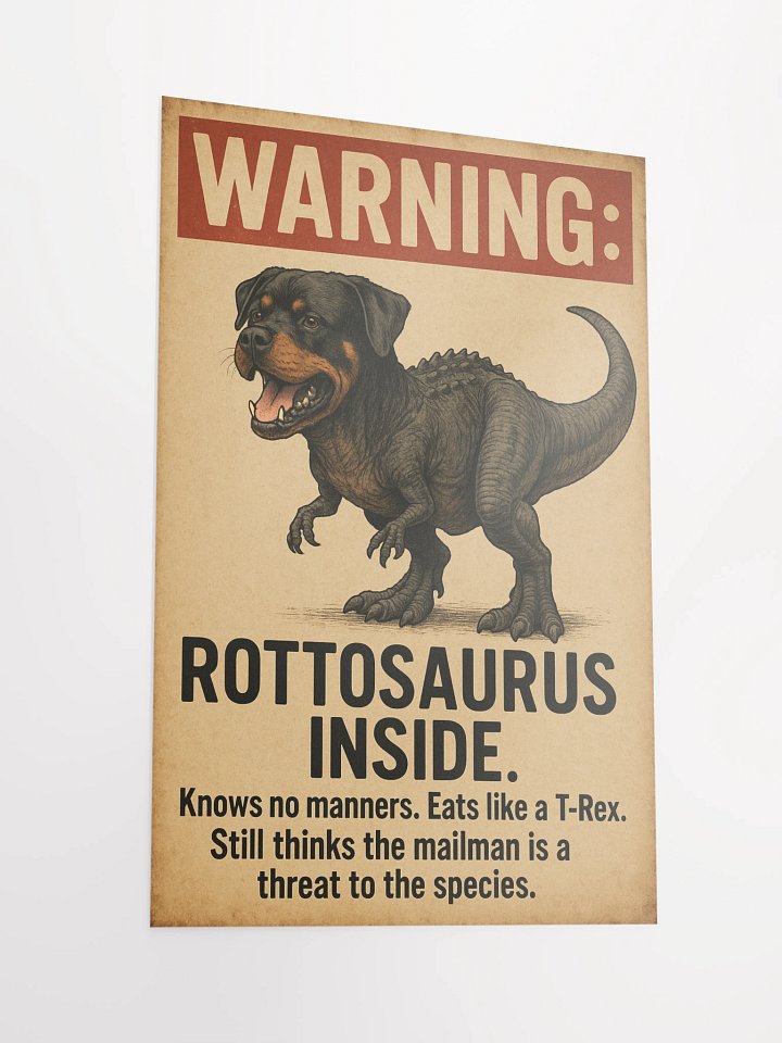WARNING ROTTOSAURUS INSIDE Poster product image (5)