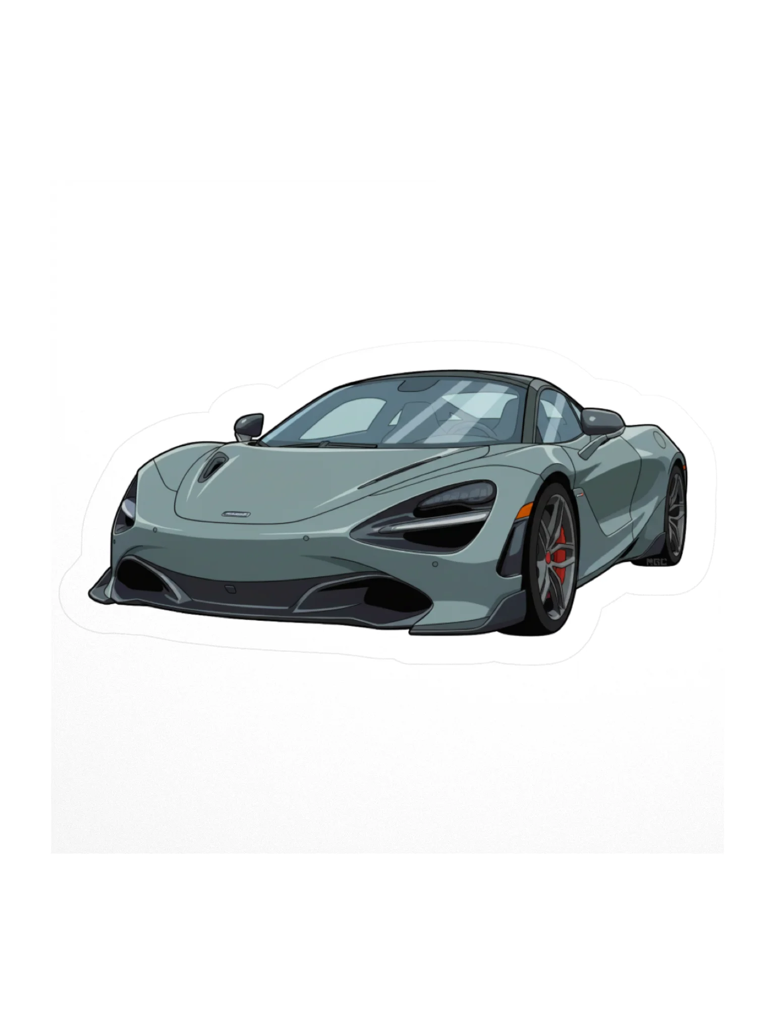 Polaris Blue McLaren 720S Sticker (Retro, Sketch, Silhouette) product image (2)