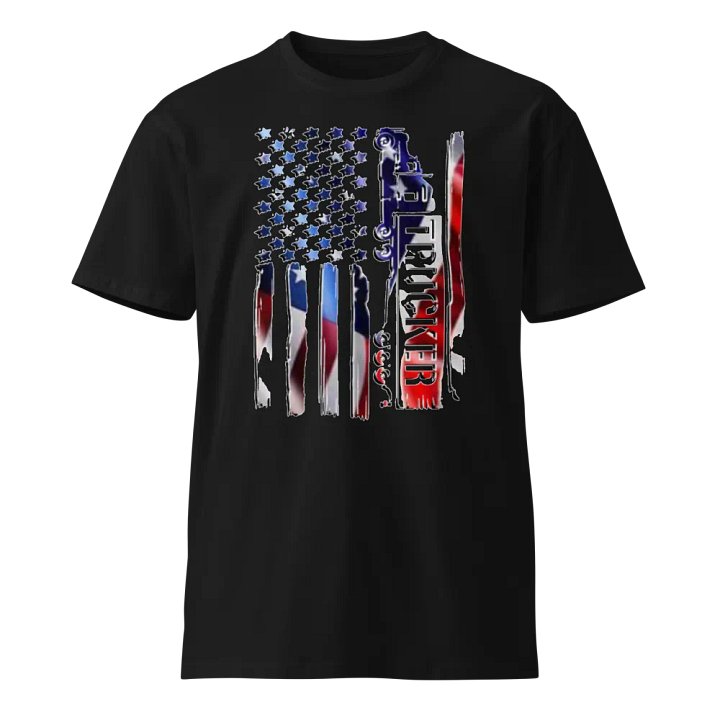Patriotic Trucker Flag Tee product image (1)