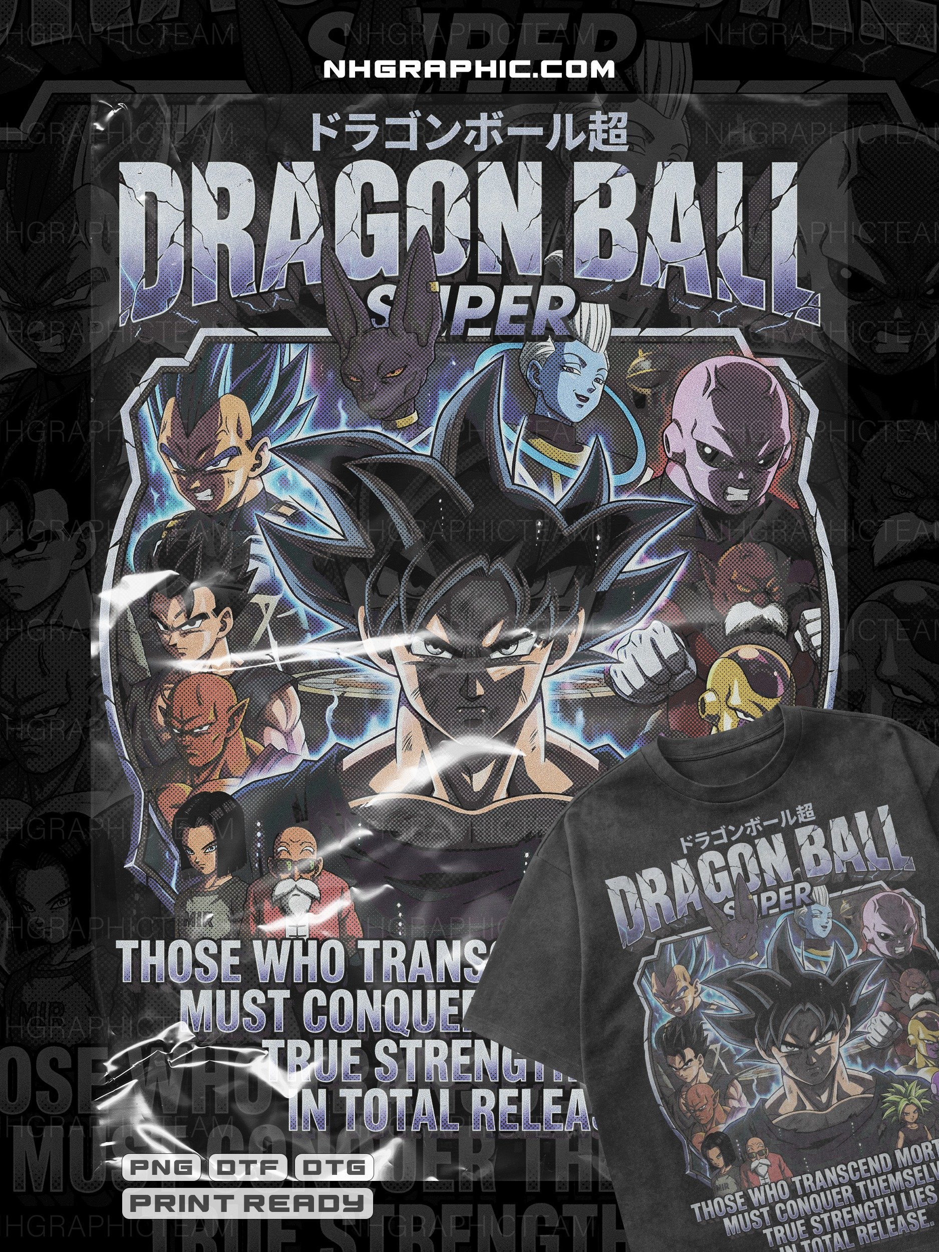 11 Exclusive Dragon Ball Super Halftone tshirt PNGs product image (7)