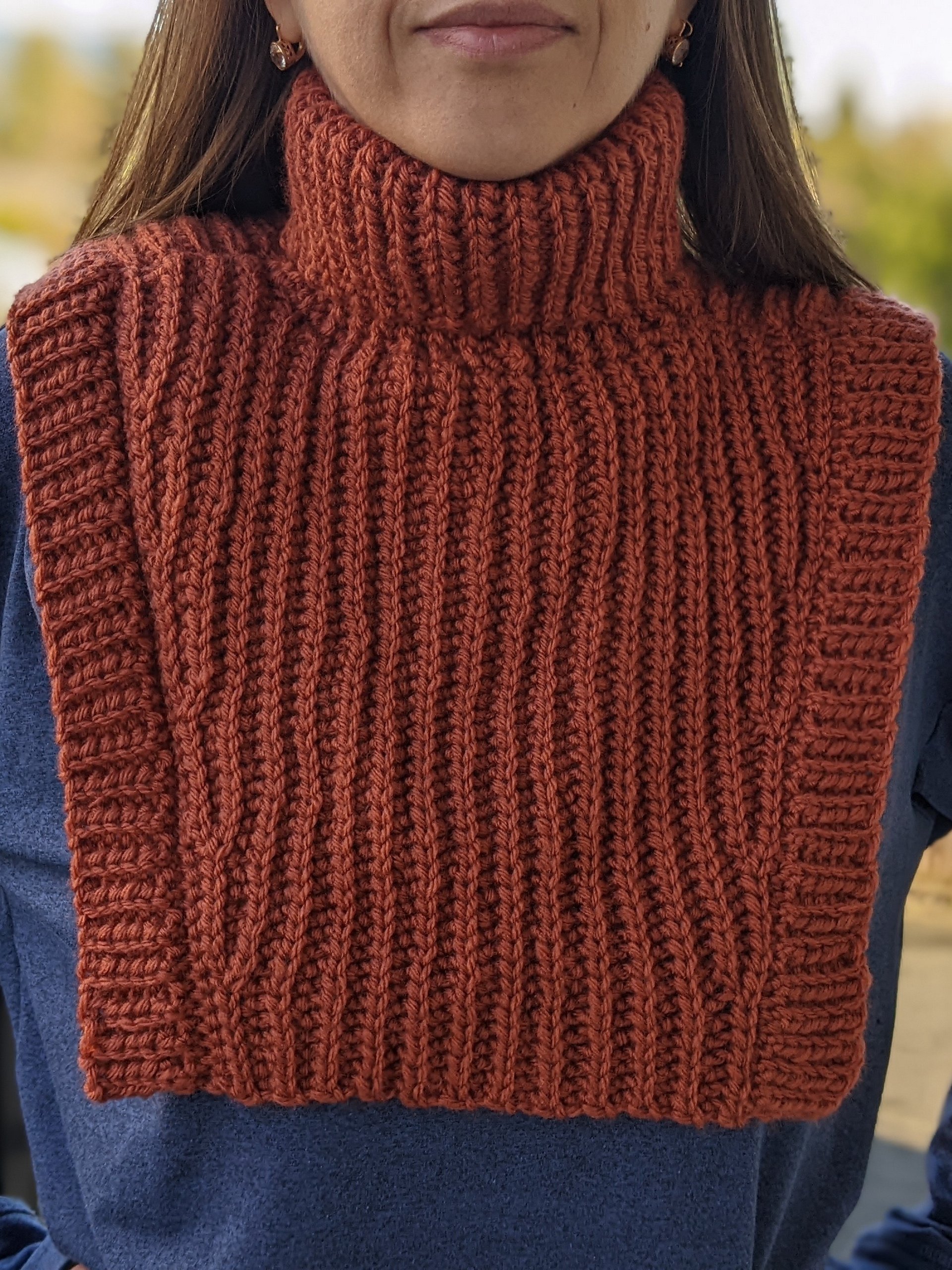 Crochet Warm Turtleneck Dickey Pattern product image (3)