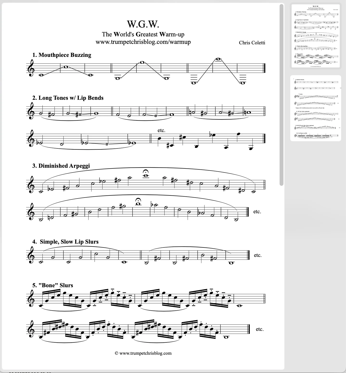 Trumpet Warmup (FREE) product image (1)