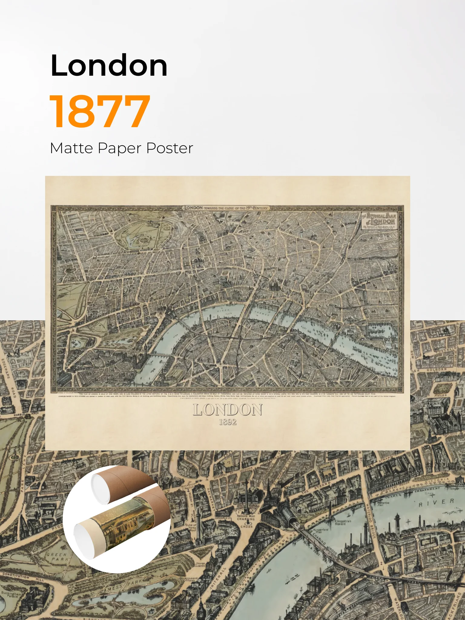 London 1877 (Unframed Poster Print) product image (1)