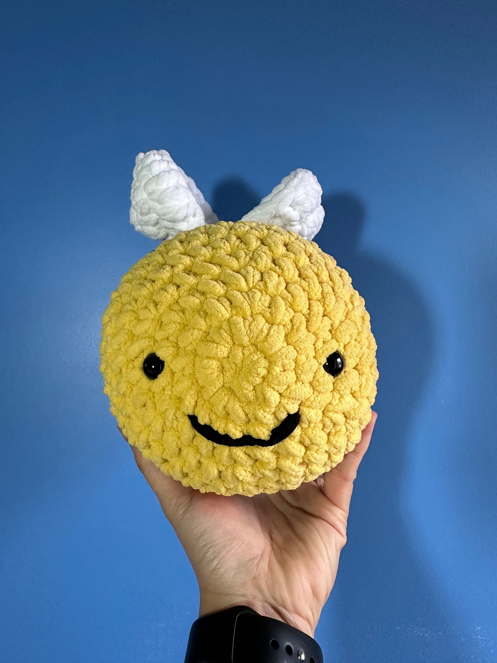 Crocheted Bumble Bee Plushies, Amigurumi, Yellow and Black, Bee Crochet, Bee Toy, Big Sized product image (2)