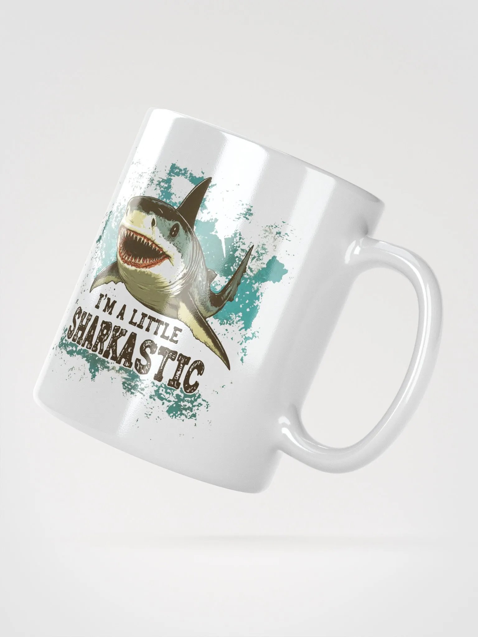 Sharkastic Splash White Mug product image (3)