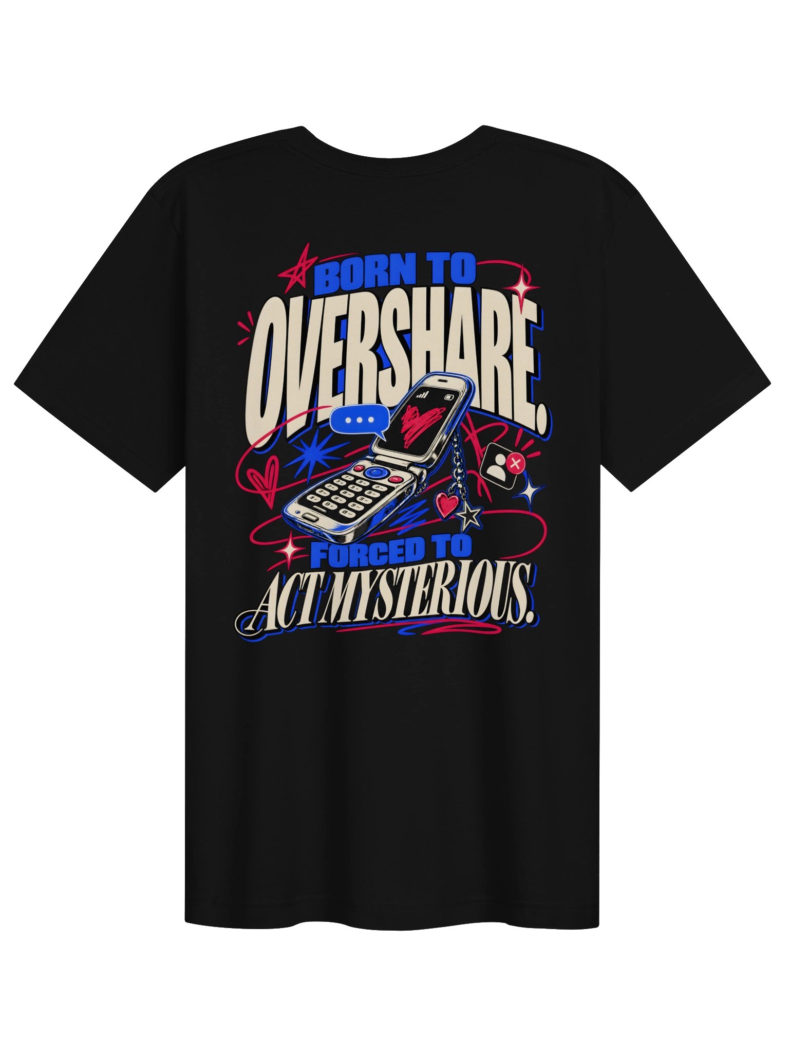 Born to Overshare – Y2K Graphic T-Shirt product image (2)