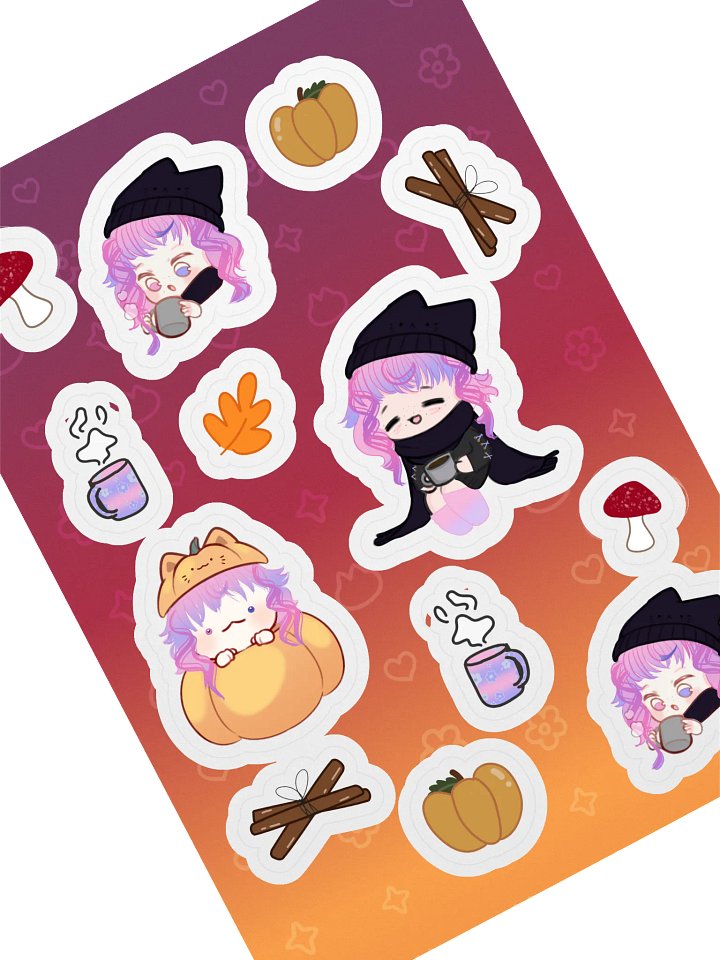 autumn f0x sticker sheet product image (1)