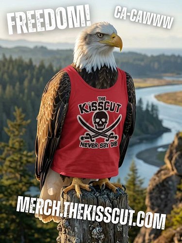 Ca-cawww. Freedom to buy a kisscut tank. America.