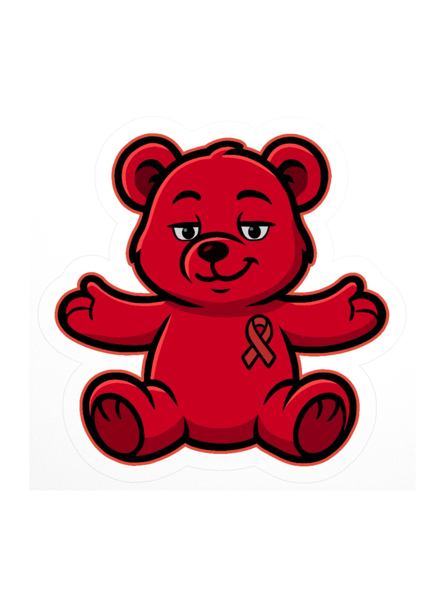 Red Bear of Sharing Stickers product image (1)