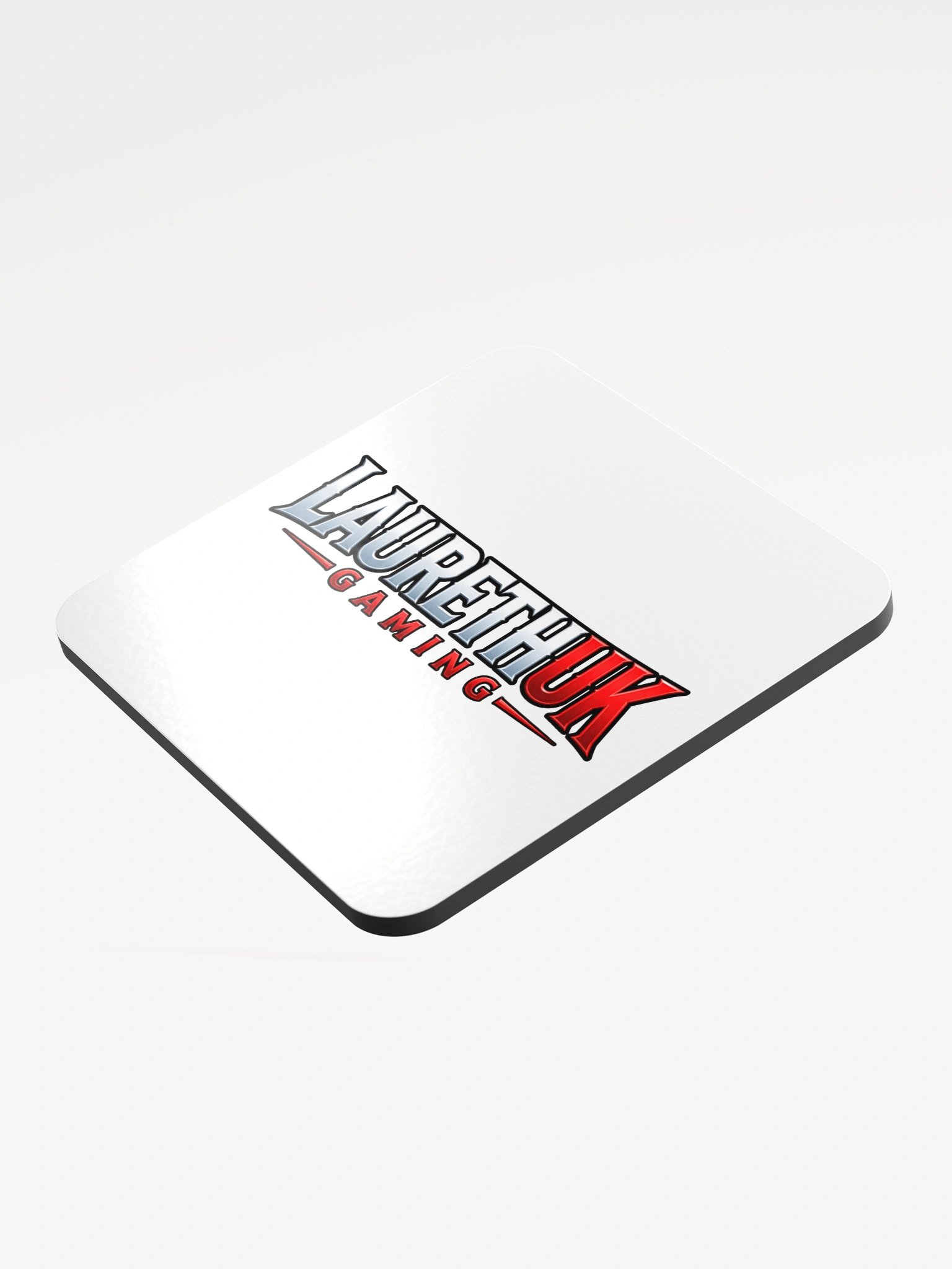 LaurethUK Gaming Logo Coaster (White) product image (3)