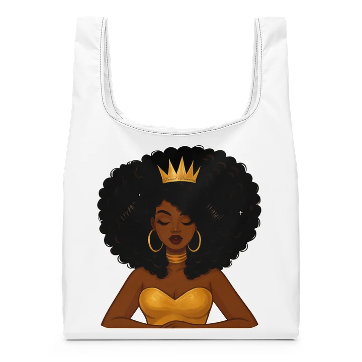 Crowned Afro — All-Over Print Shopping Bag product image (1)