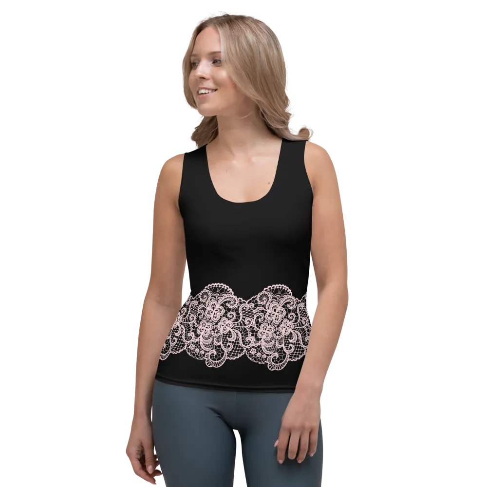 Lace Pink Premium Sleeveless T-Shirt product image (1)