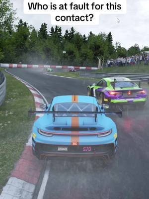 Who is at fault for this contact? #simracing #simracingfails #simracingcrash #iracing #iracingfails #iracingcrash #assettocorsa #acc #assettocorsacompetizione #f1game #f1crash #fail #crash #simracingmemes #simracingclips #simracingcommunity #racingcommentary #esportscommunity #gamingontiktok #fyp 