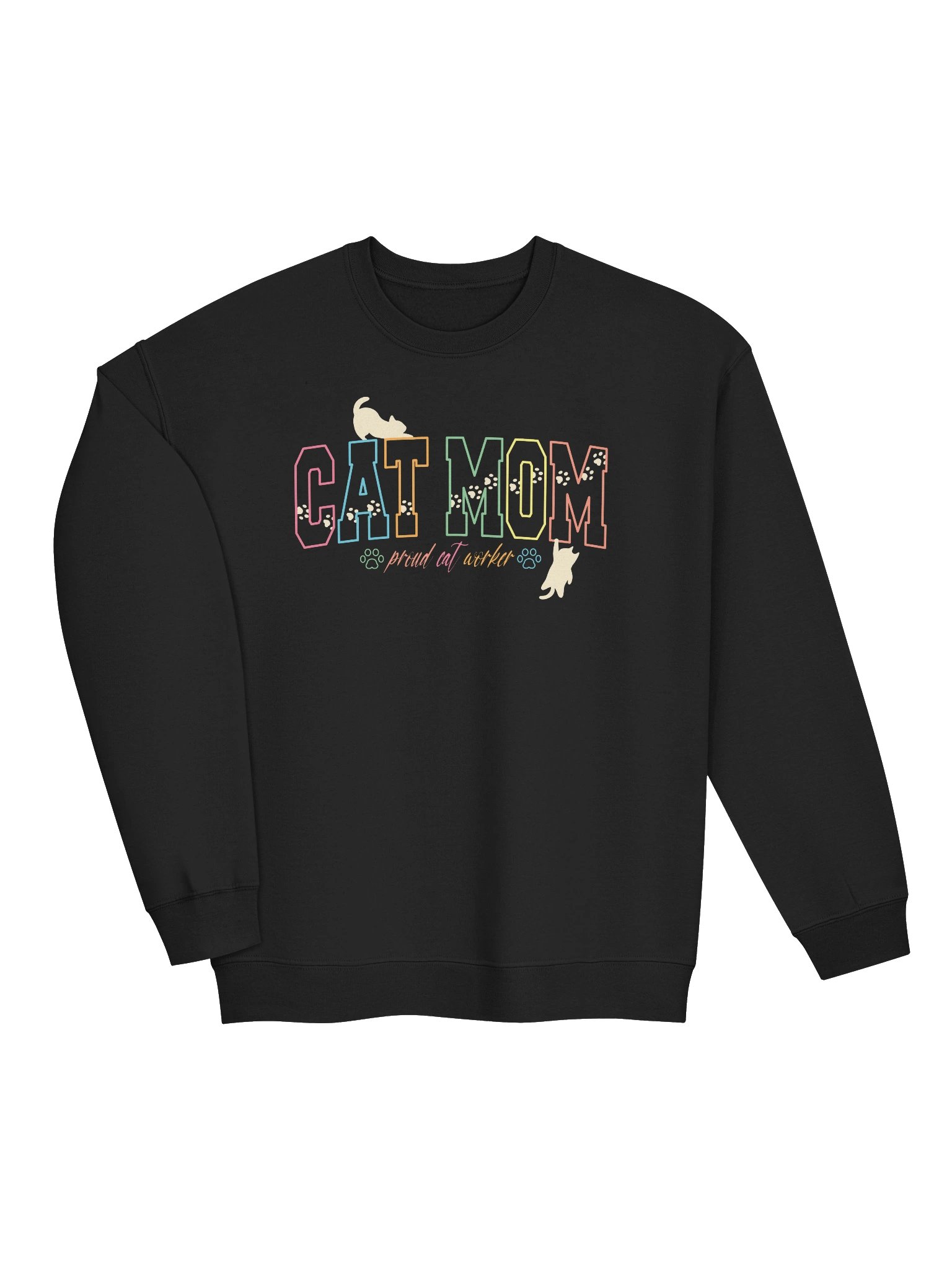 Cat Mom (proud cat worker) 2 - Unisex Adult Sweatshirt product image (3)