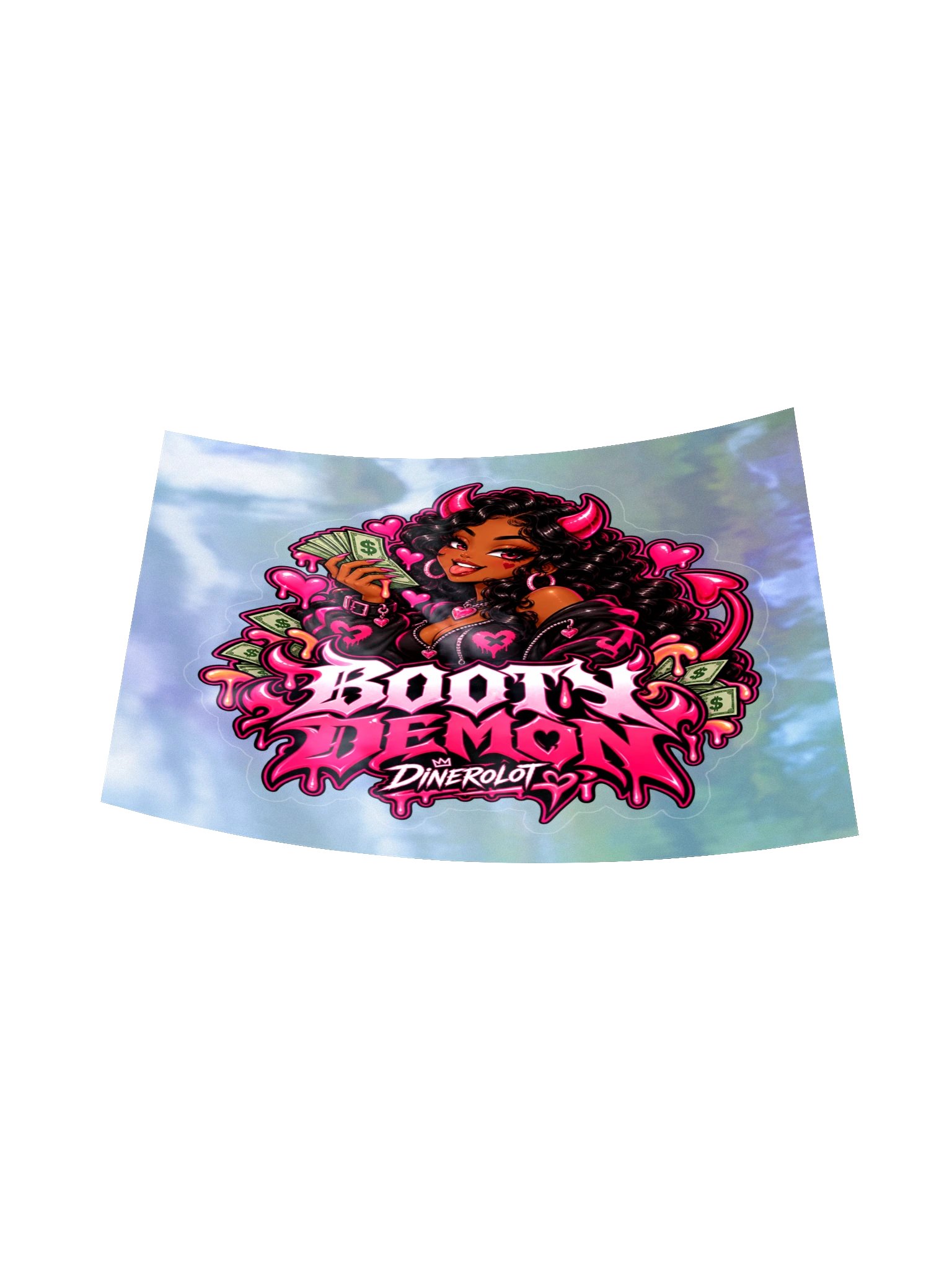 DINEROLOT Holographic Sticker Sheet - Black Hair product image (6)