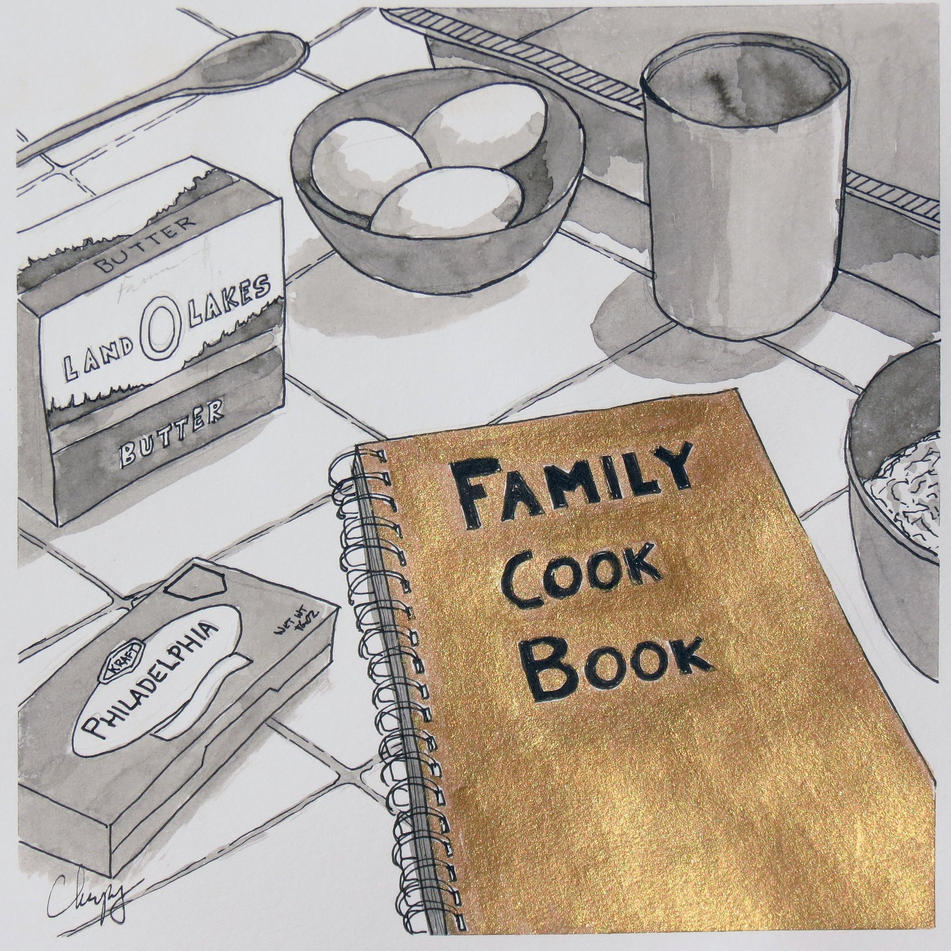 Family Cook Book - Original Drawing product image (2)