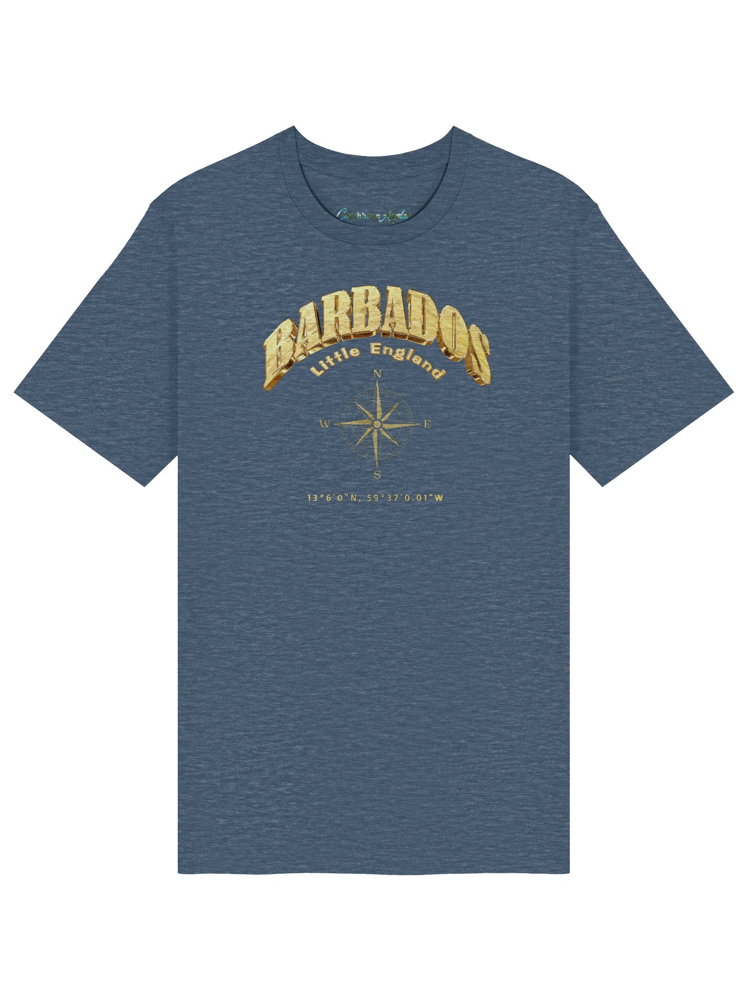Compass - Barbados - Vintage Gold | | Organic Cotton T-Shirt | 9 Colors product image (73)
