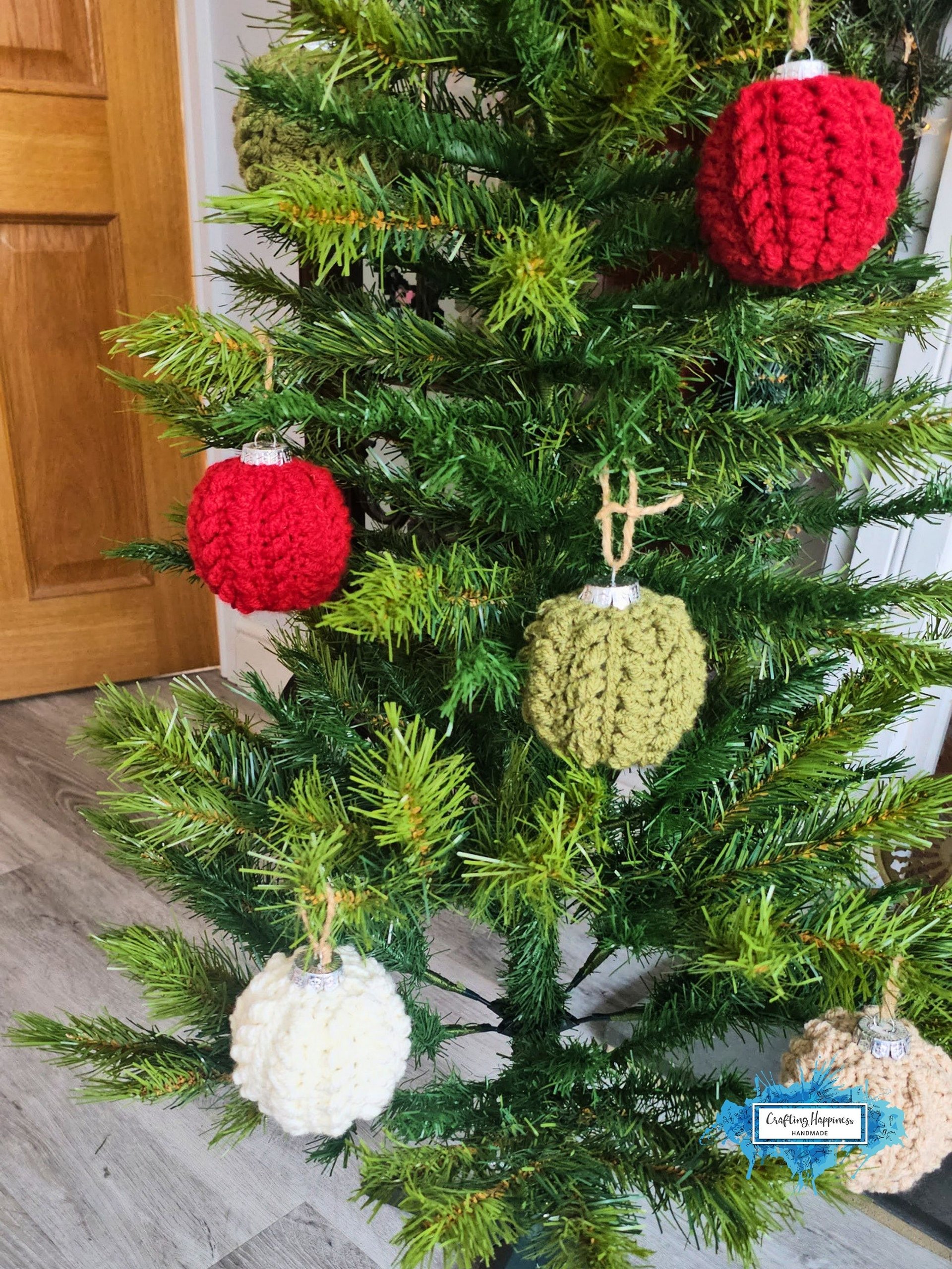 CROCHET PATTERNS + VIDEO | Christmas Bauble Pattern pdf | Moon Fern Winter Collection | Ornament Cover Tree Decor | Holiday Decor product image (2)