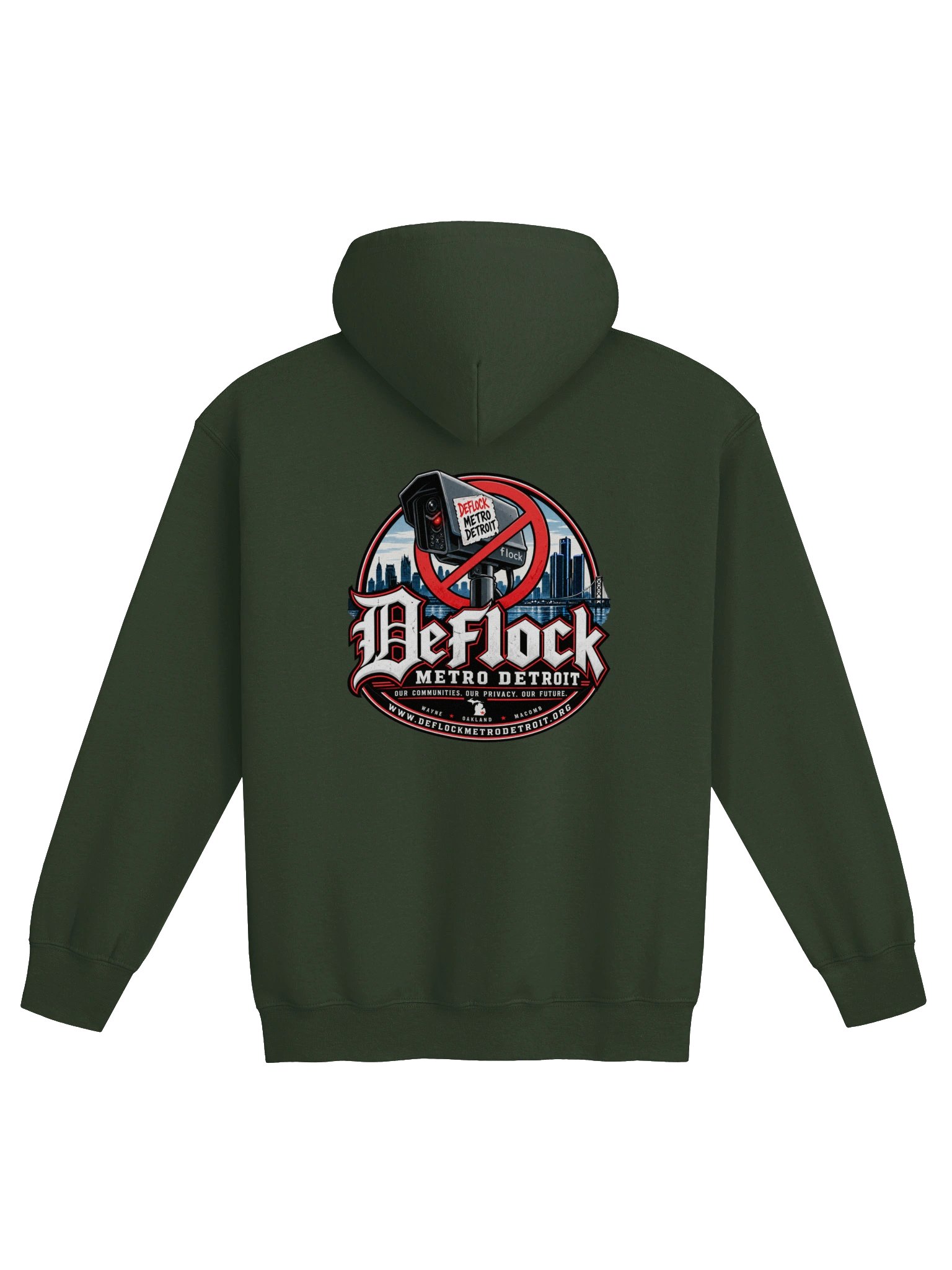 DeFlock Metro Detroit Logo Full zip Hoodie product image (10)