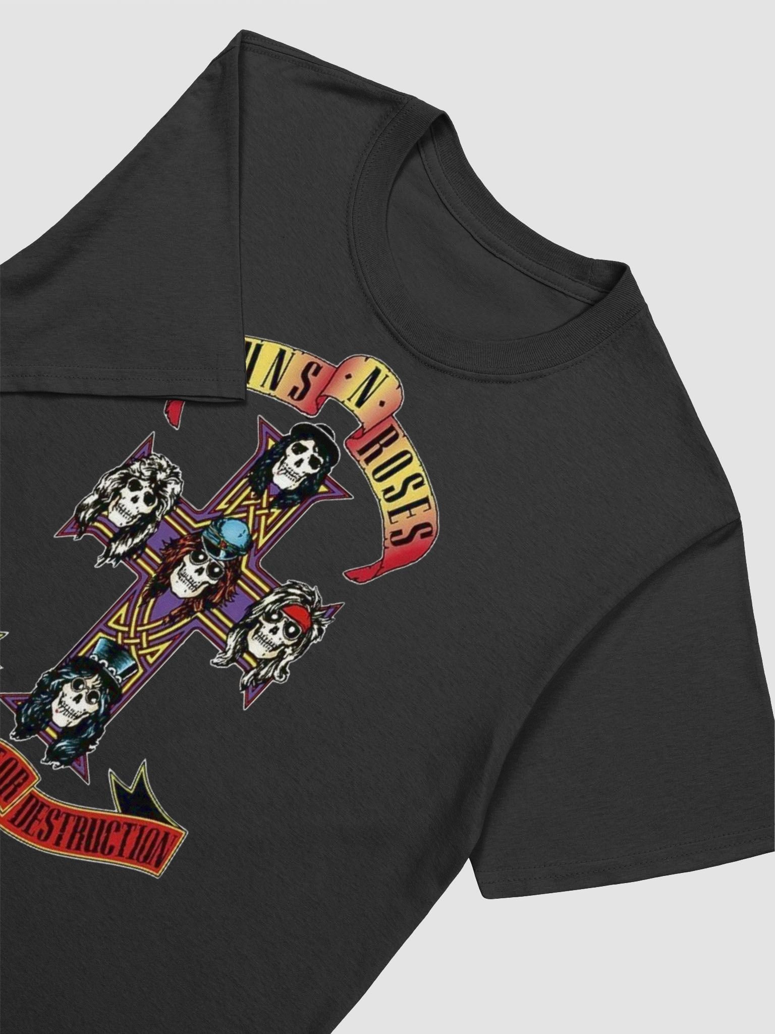 Guns N Roses Appetite For Destruction T-Shirt Skull Cross | Black Vintage 1987 Hard Rock Graphic Tee | Classic Rock Collector Shirt product image (8)