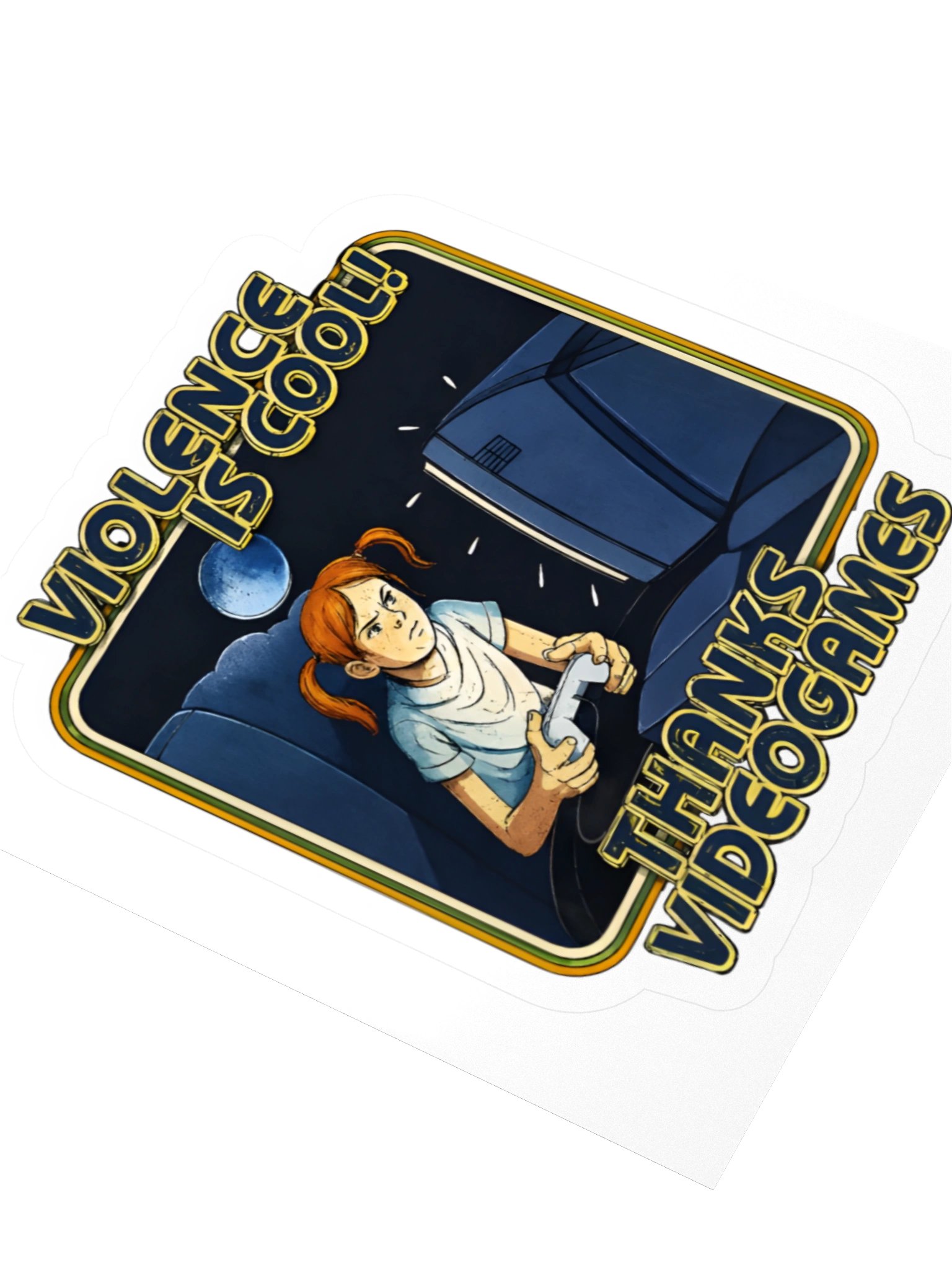 GTA VI “Violence Is Cool, Thanks Video Games” Sticker product image (9)