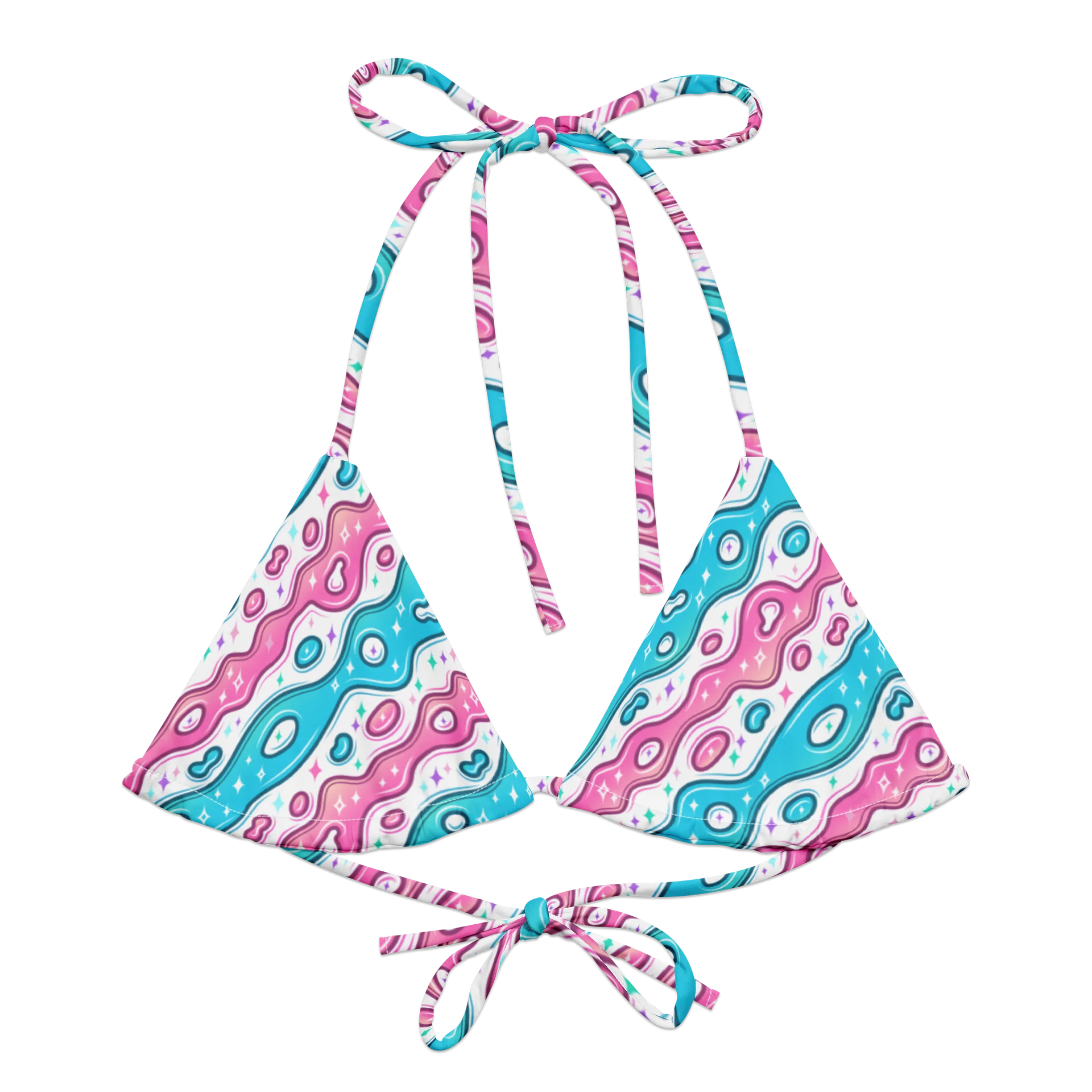 Trans Pattern String Bikini Top product image (1)