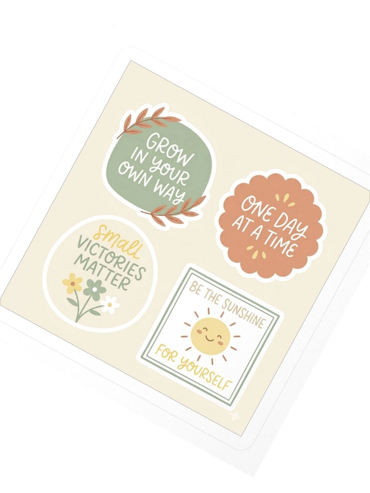 The Intentional Growth Sticker Sheet — Mindful Affirmation Vinyl Decals product image (2)
