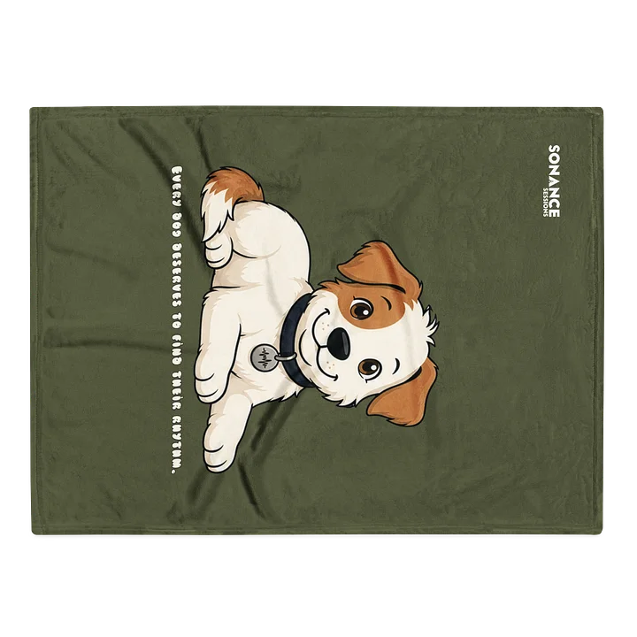 Sonance Dog Throw Blanket (Lying Down) Saratoga Green product image (1)
