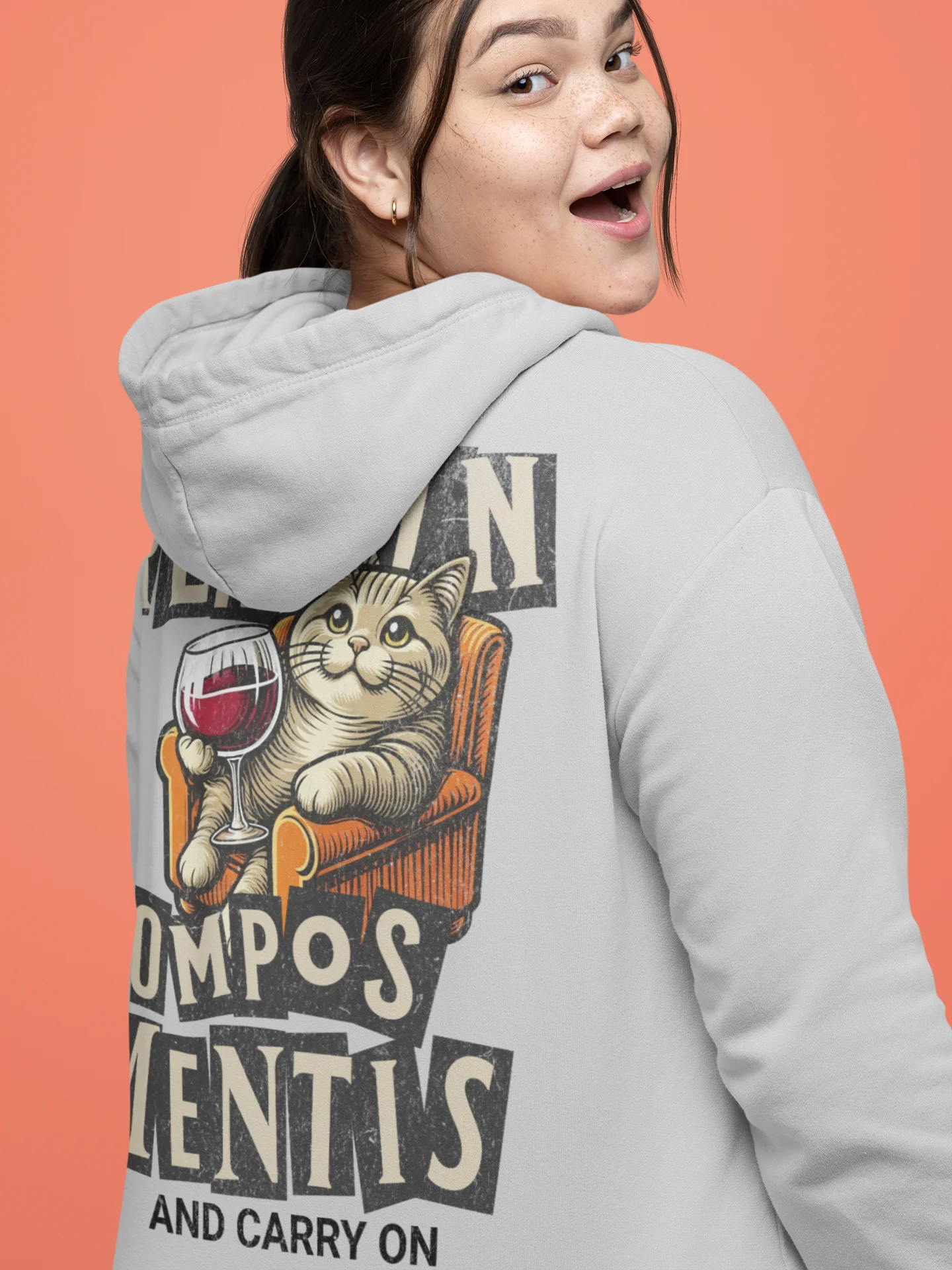 Remain Compos Mentis and Carry On Cat Wine Zip Hoodie product image (38)