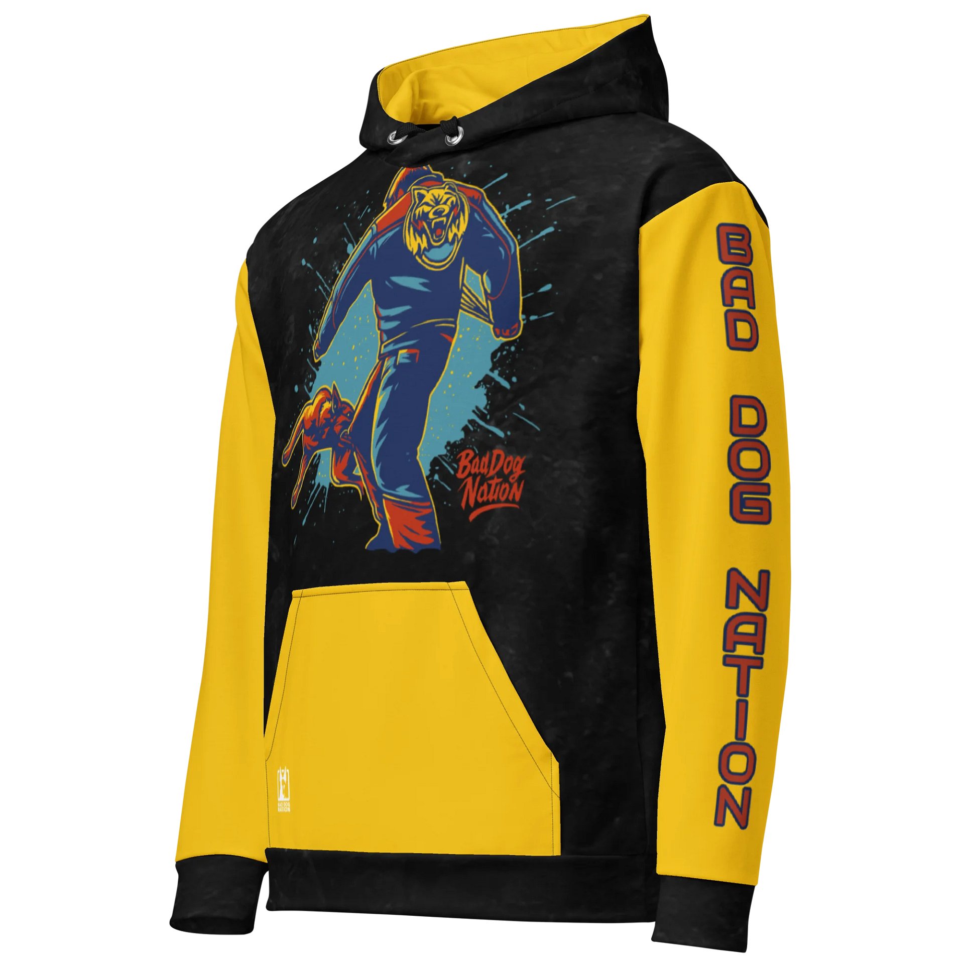 NOBODY CARES, TRAIN HARDER - Premium Adult Unisex All Over Print Hoodie product image (2)