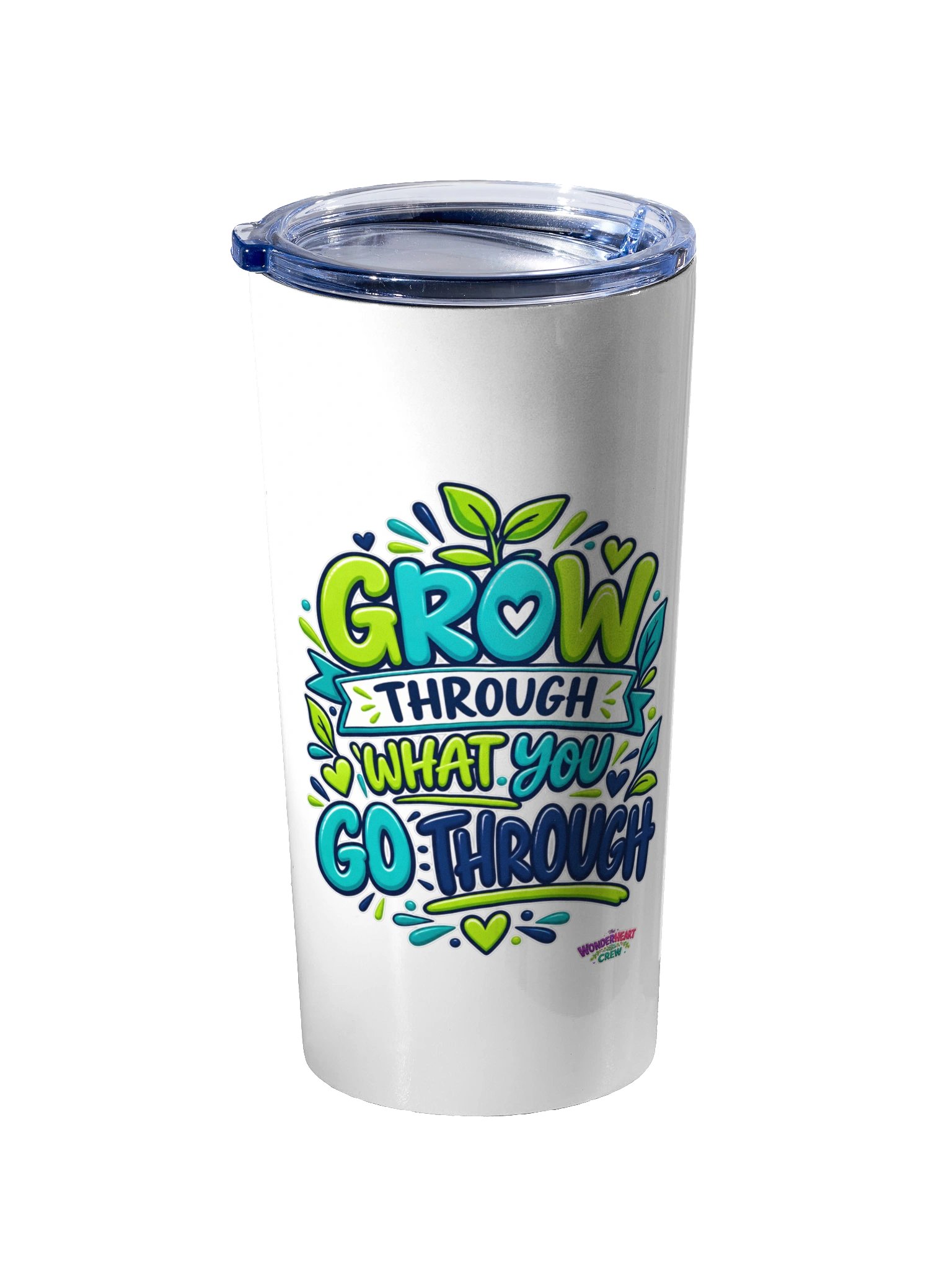 20oz Stainless Steel Inspirational Tumbler - Grow Through What You Go Through. product image (2)