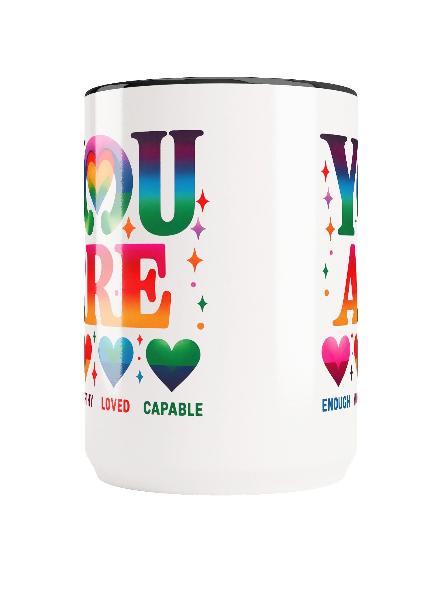 Rainbow Hearts Ceramic Mug product image (25)