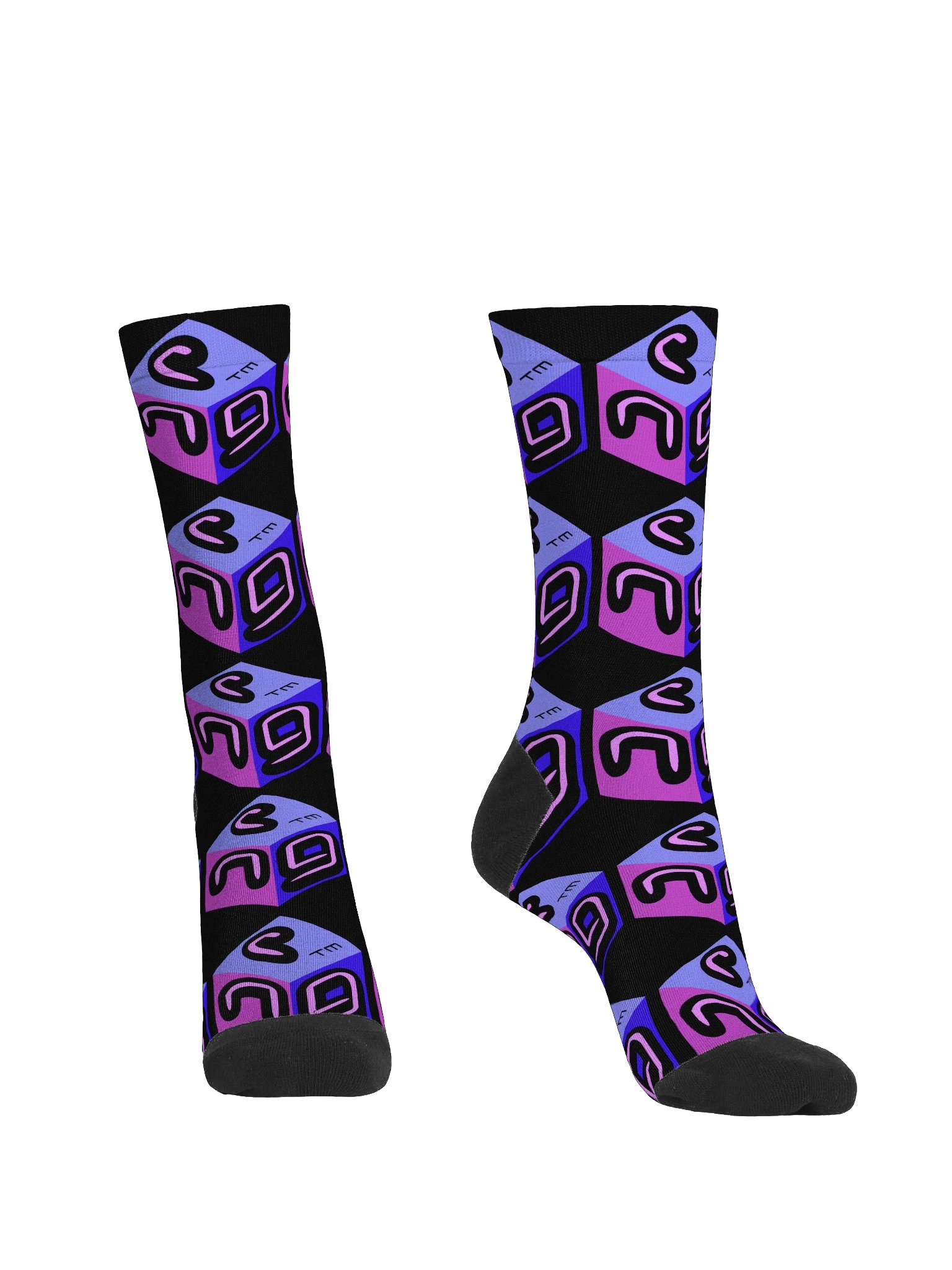 Next Generation Records NGR Cube Logo Custom Socks product image (2)