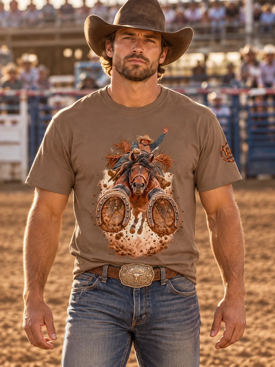 Bareback Riding Shirt — Two-Sided POV Rodeo Tee | Broken Roughstock™ product image (1)