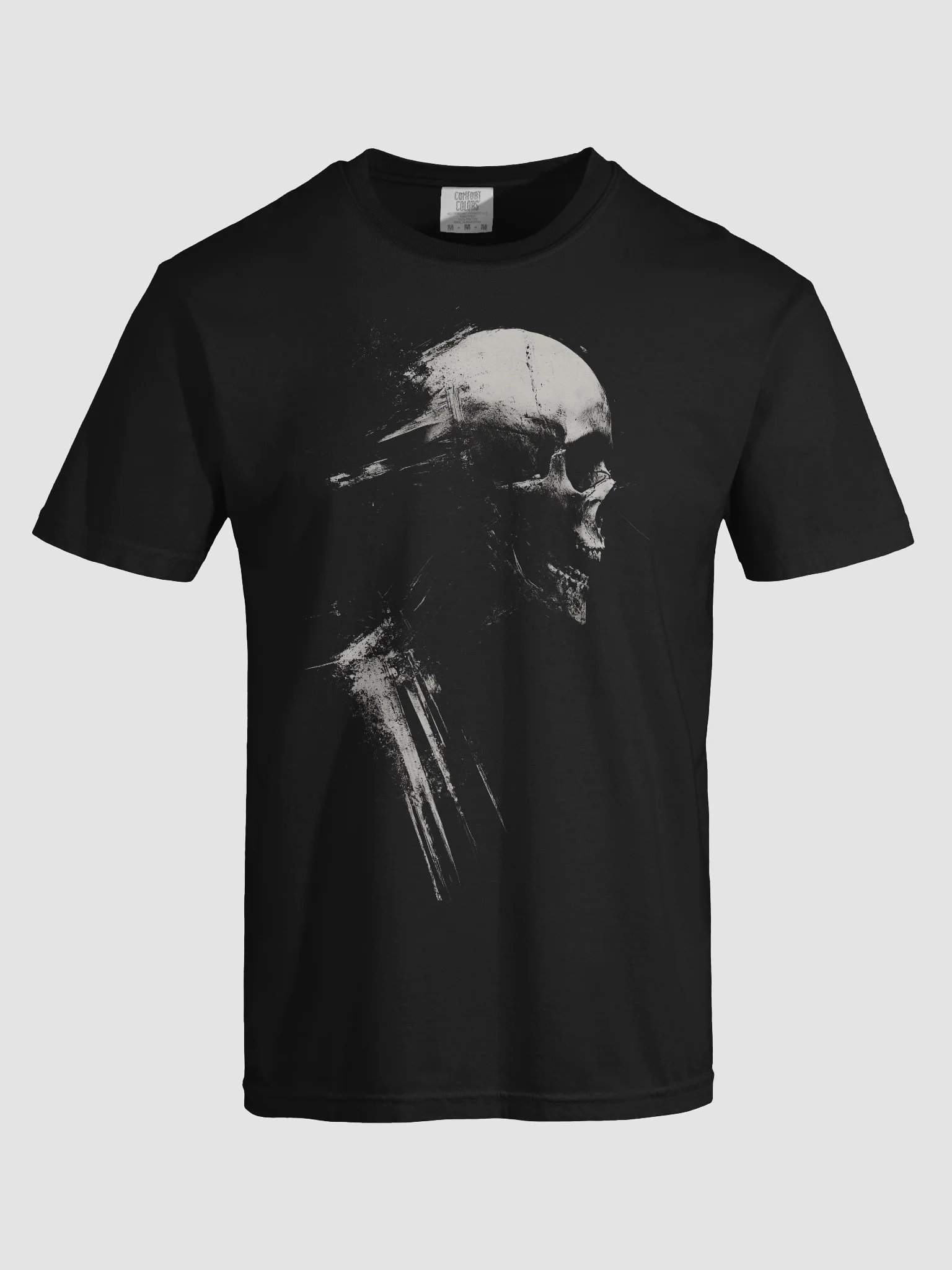 Bone Profile Black Short-Sleeve Graphic T-Shirt product image (7)