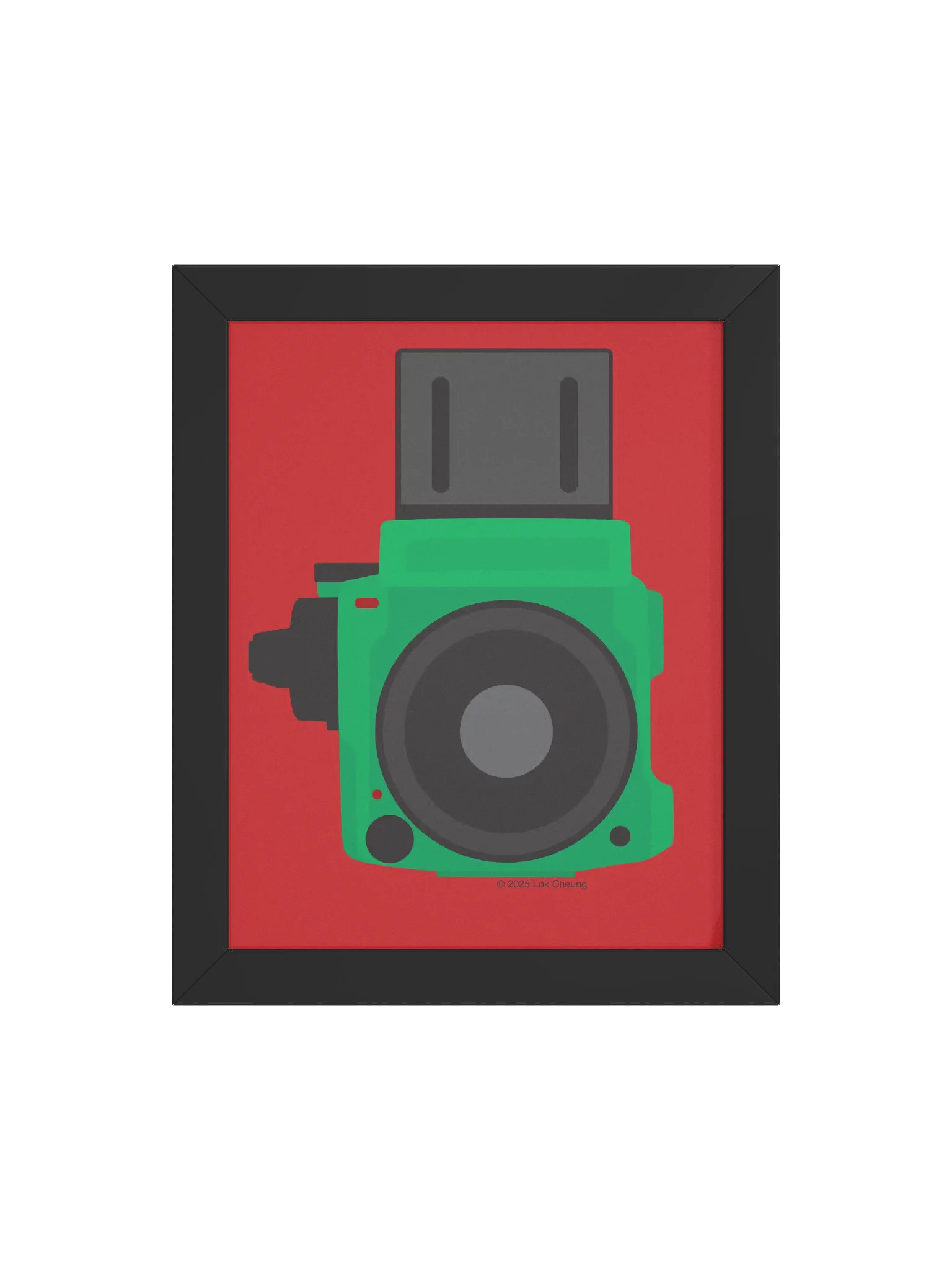 M 645 Green on Red - Framed Poster product image (4)