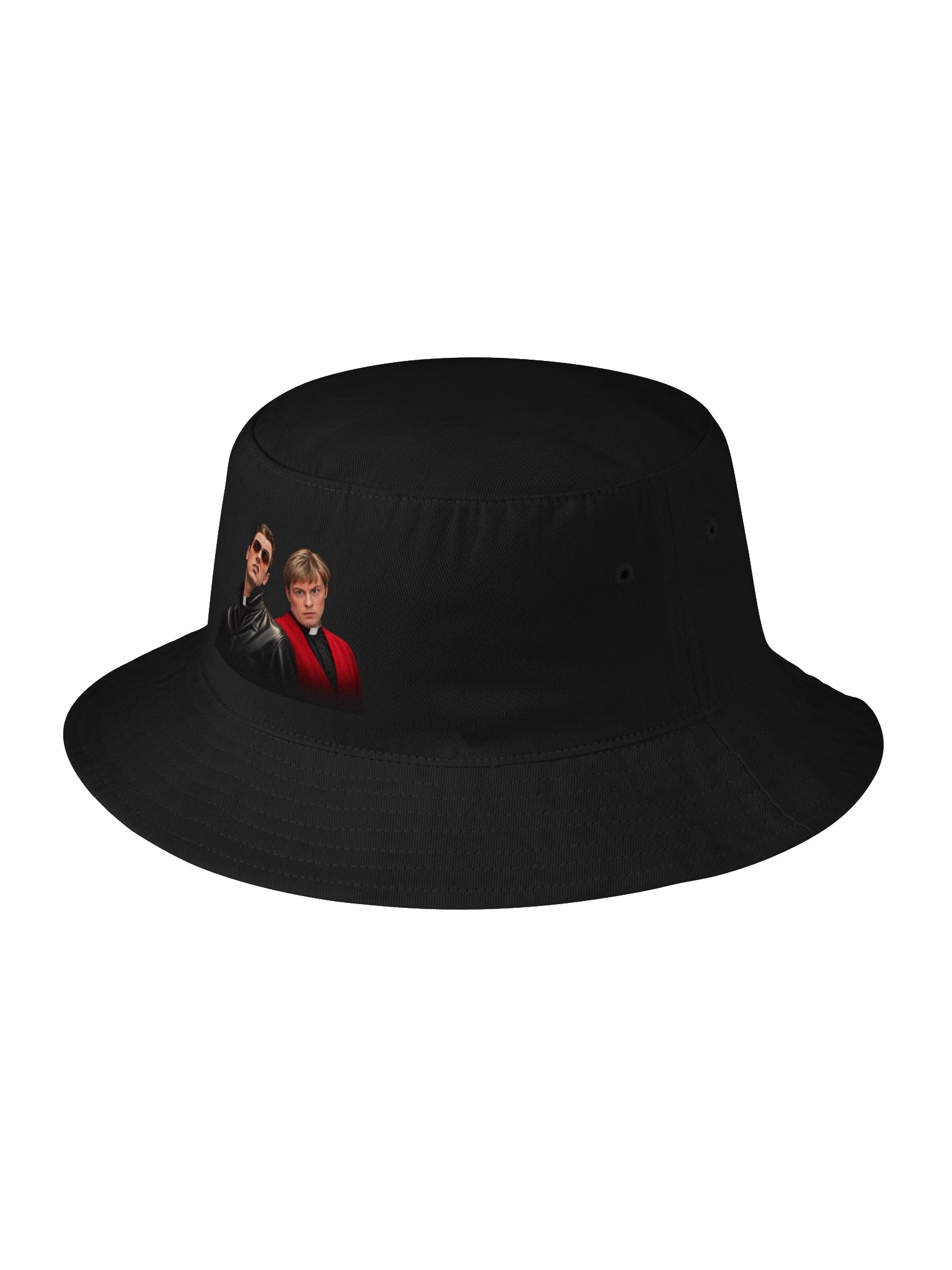 Two Priests Bucket Hat | 90s Irish Comedy Inspired Black Bucket Hat product image (3)