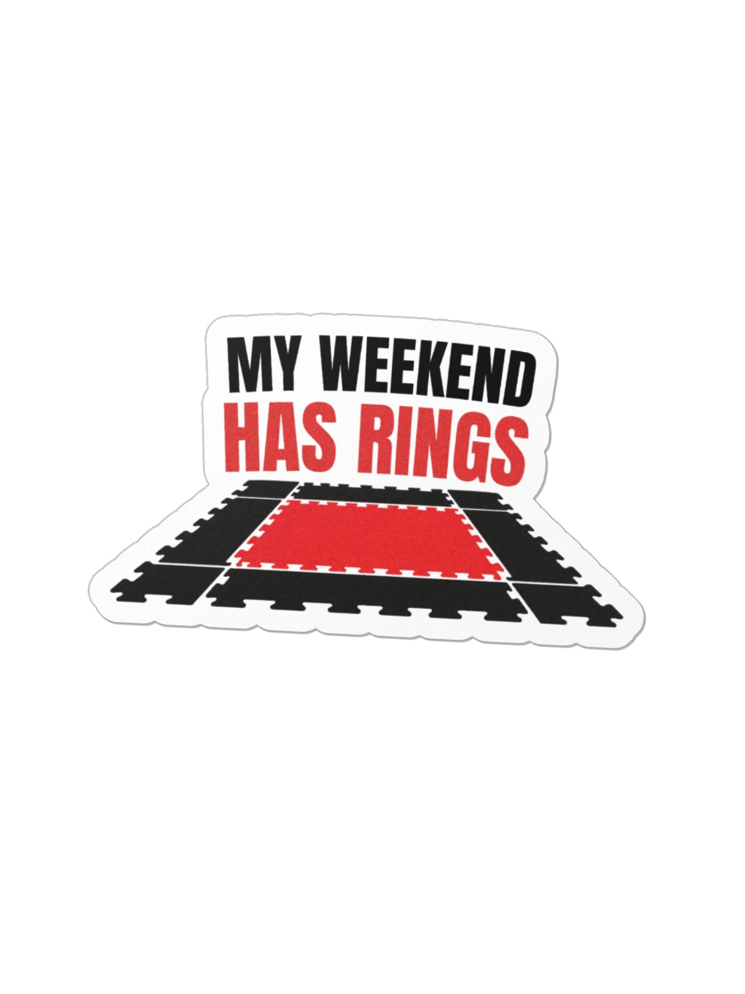 My Weekend Has Rings Die-Cut Sticker product image (1)