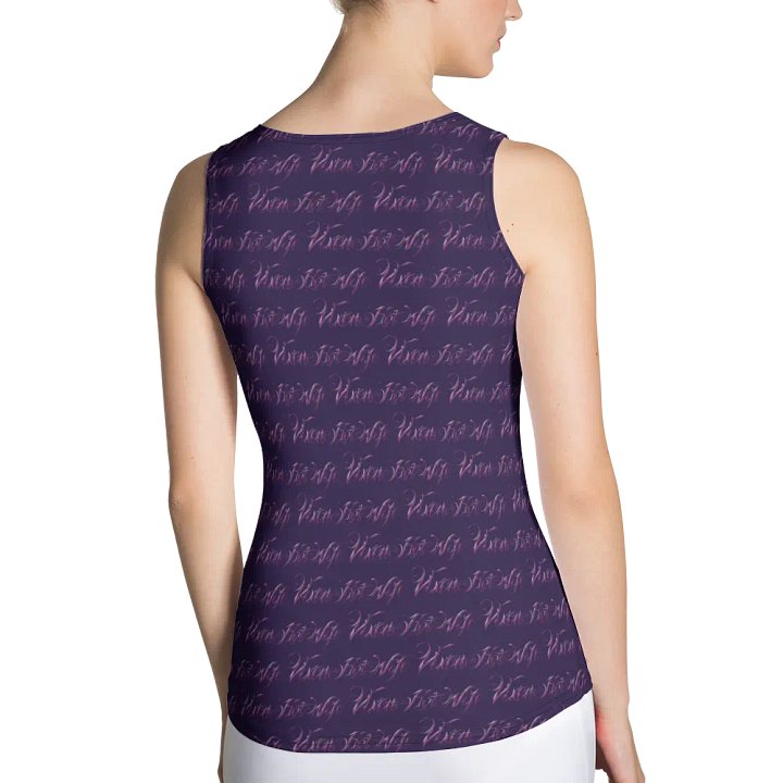Purple Passion Vixen Hotwife Print Fitted Tank Top product image (2)